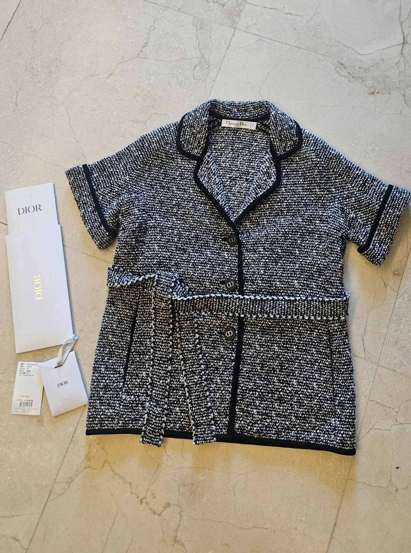 디올 DIOR 트위드 벨트 재킷 사진 2