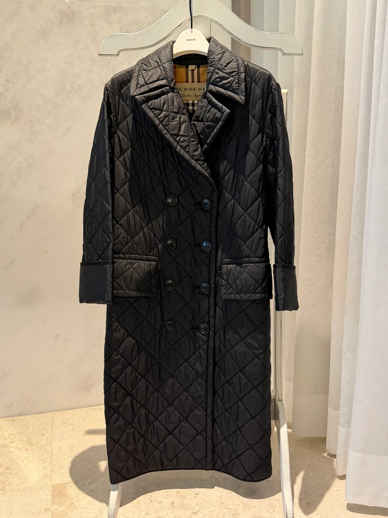 버버리 BURBERRY 벨트 퀼팅 롱 자켓 S 사진 2