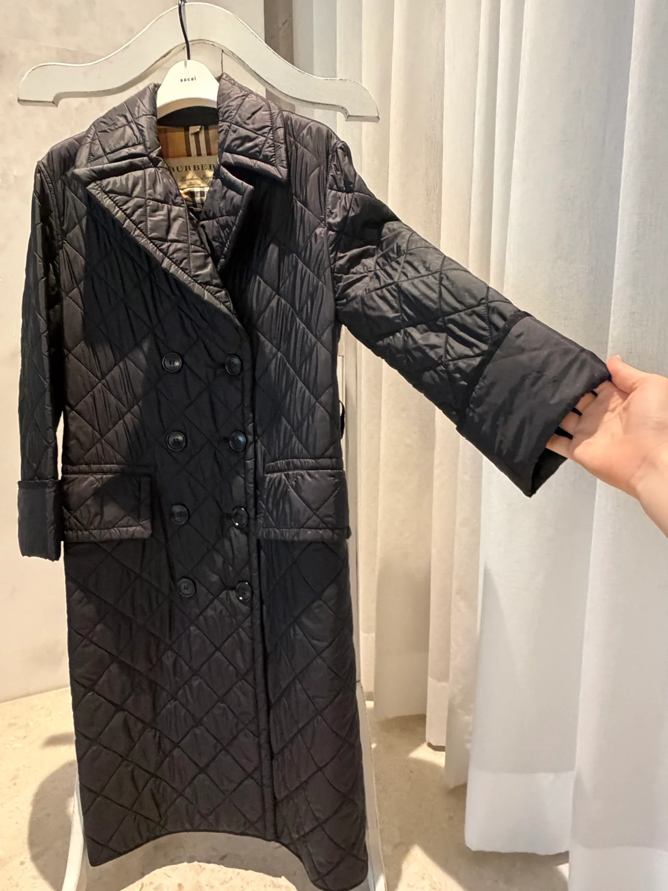 버버리 BURBERRY 벨트 퀼팅 롱 자켓 S 사진 4