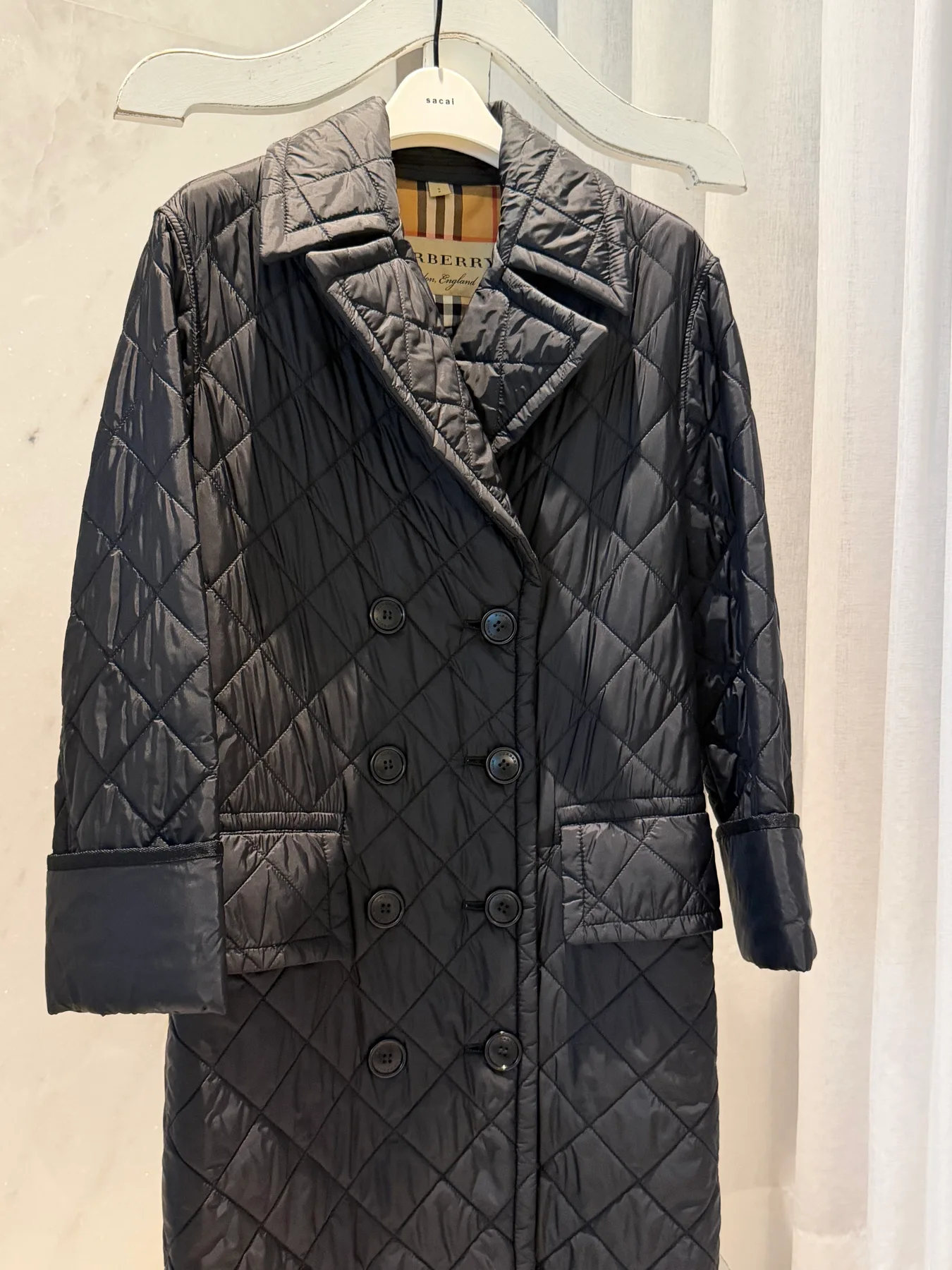 버버리 BURBERRY 벨트 퀼팅 롱 자켓 S 사진 5