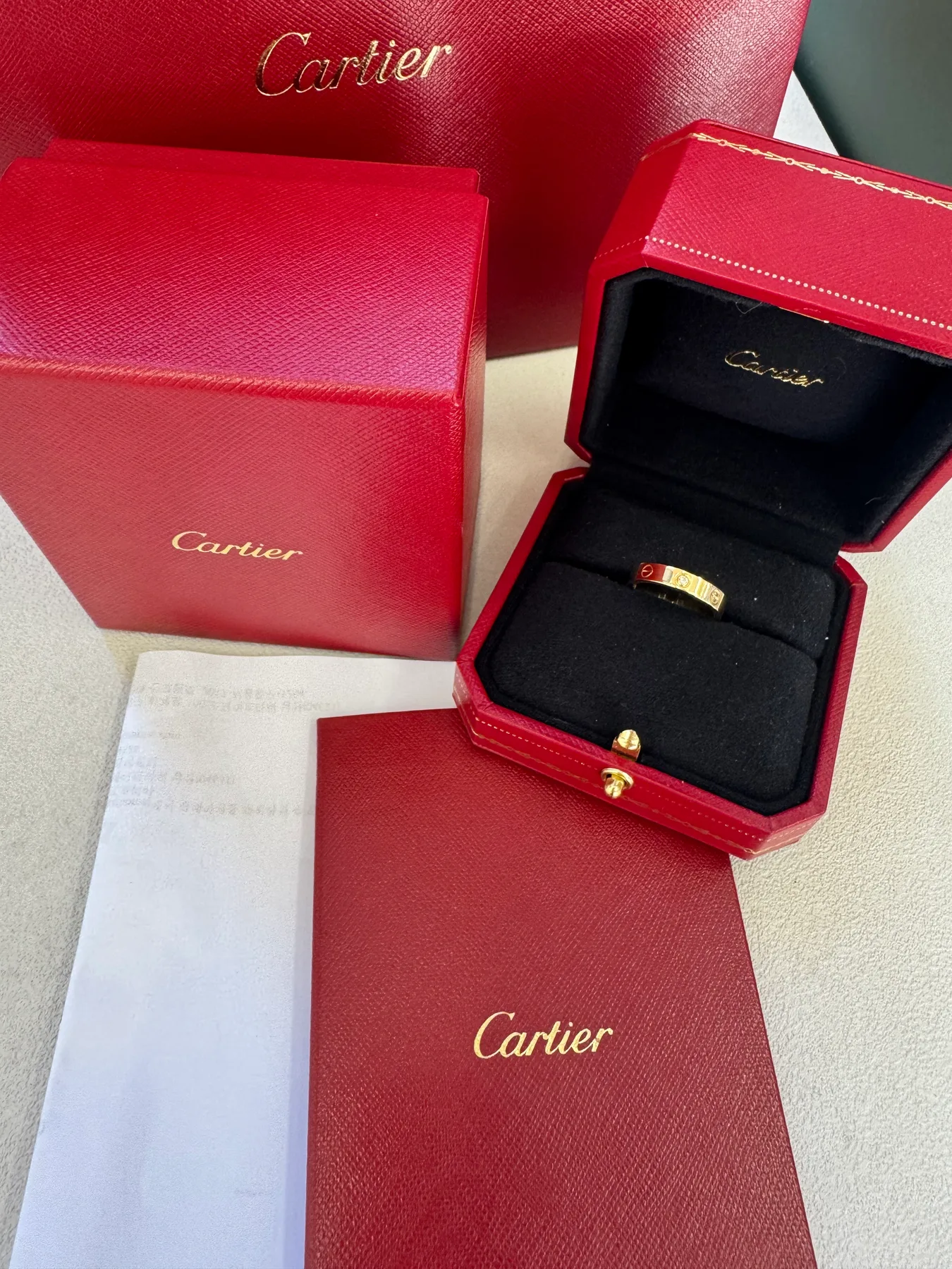 까르띠에 Cartier 러브링 스몰1p다이아 54호 사진 1