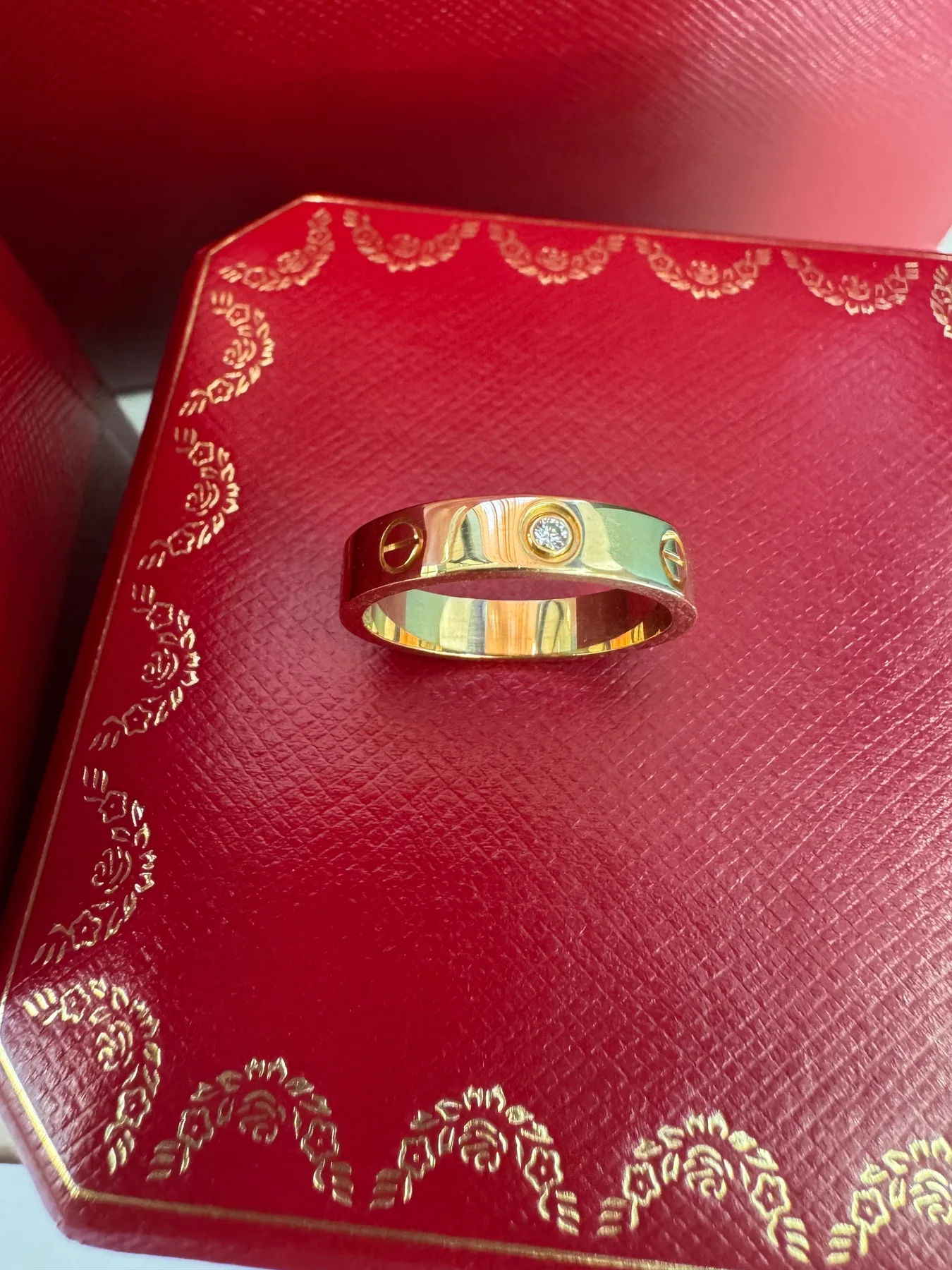 까르띠에 Cartier 러브링 스몰1p다이아 54호 사진 2