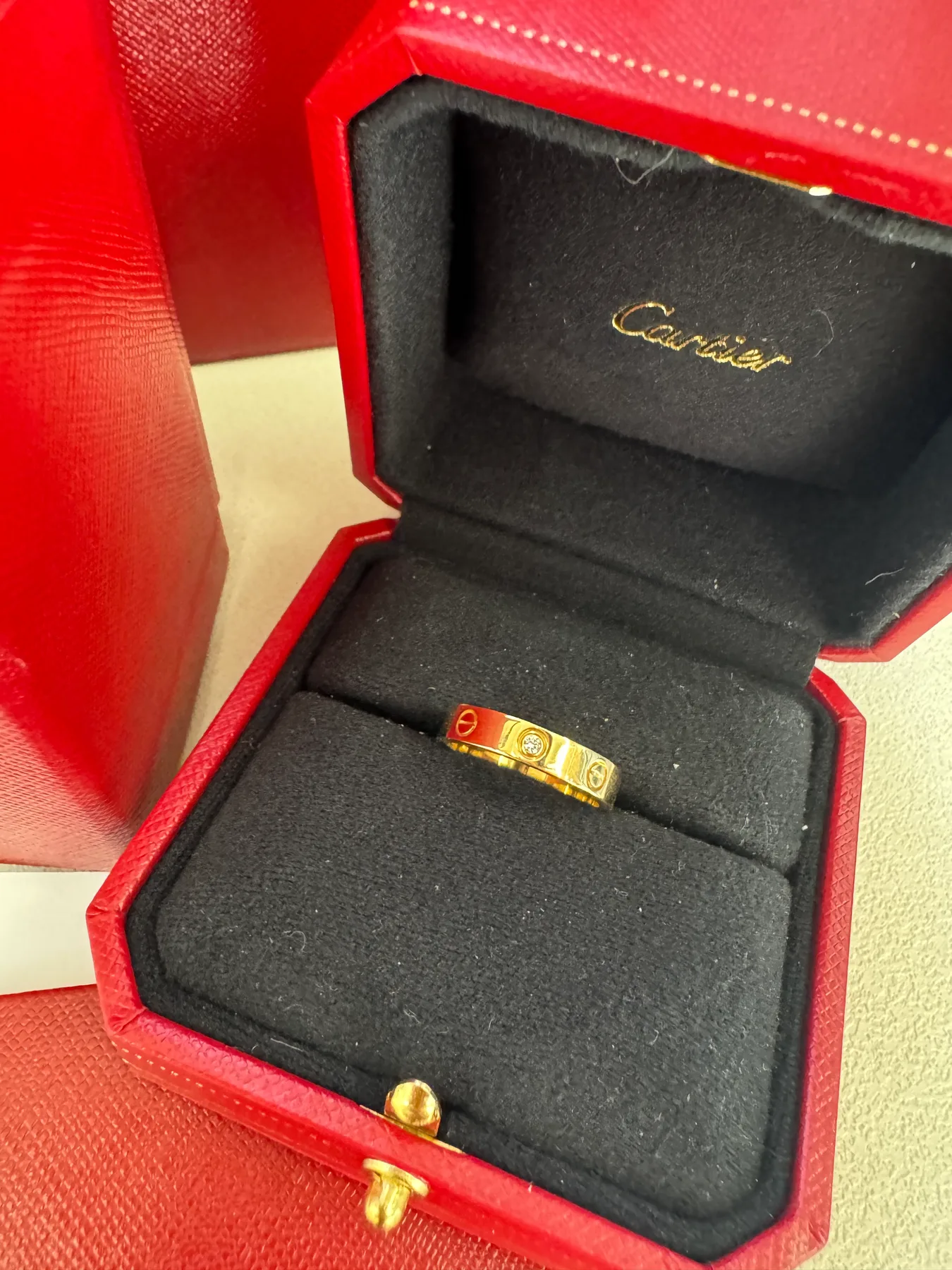 까르띠에 Cartier 러브링 스몰1p다이아 54호 사진 3