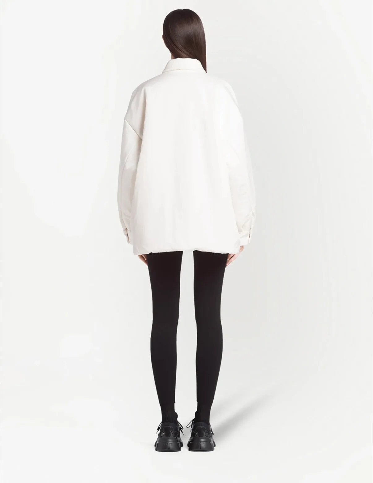 프라다 리나일론 패딩 셔츠 자켓 사진 4