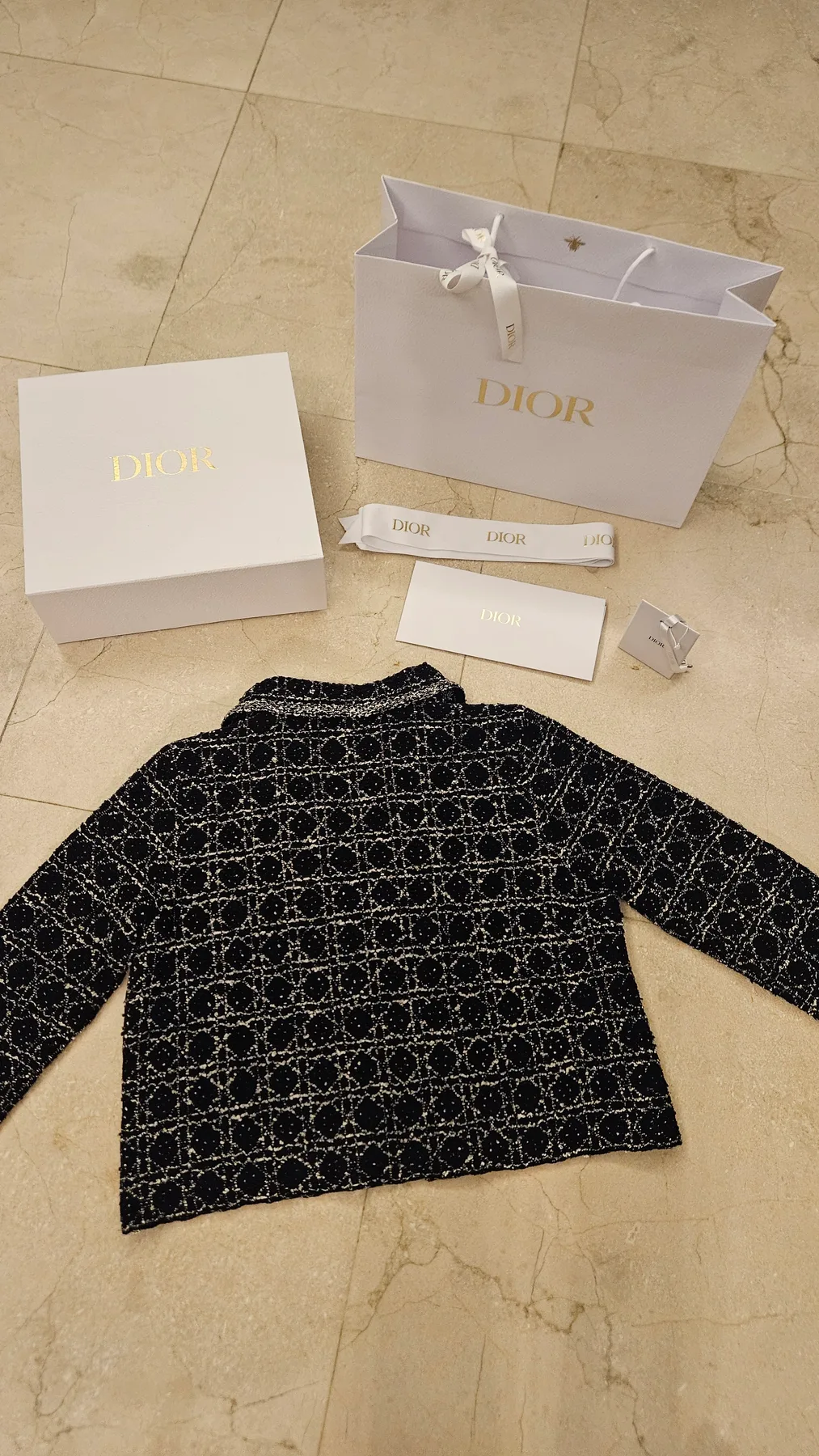 디올 DIOR 매크로 까나쥬 트위드 재킷 38 사진 8
