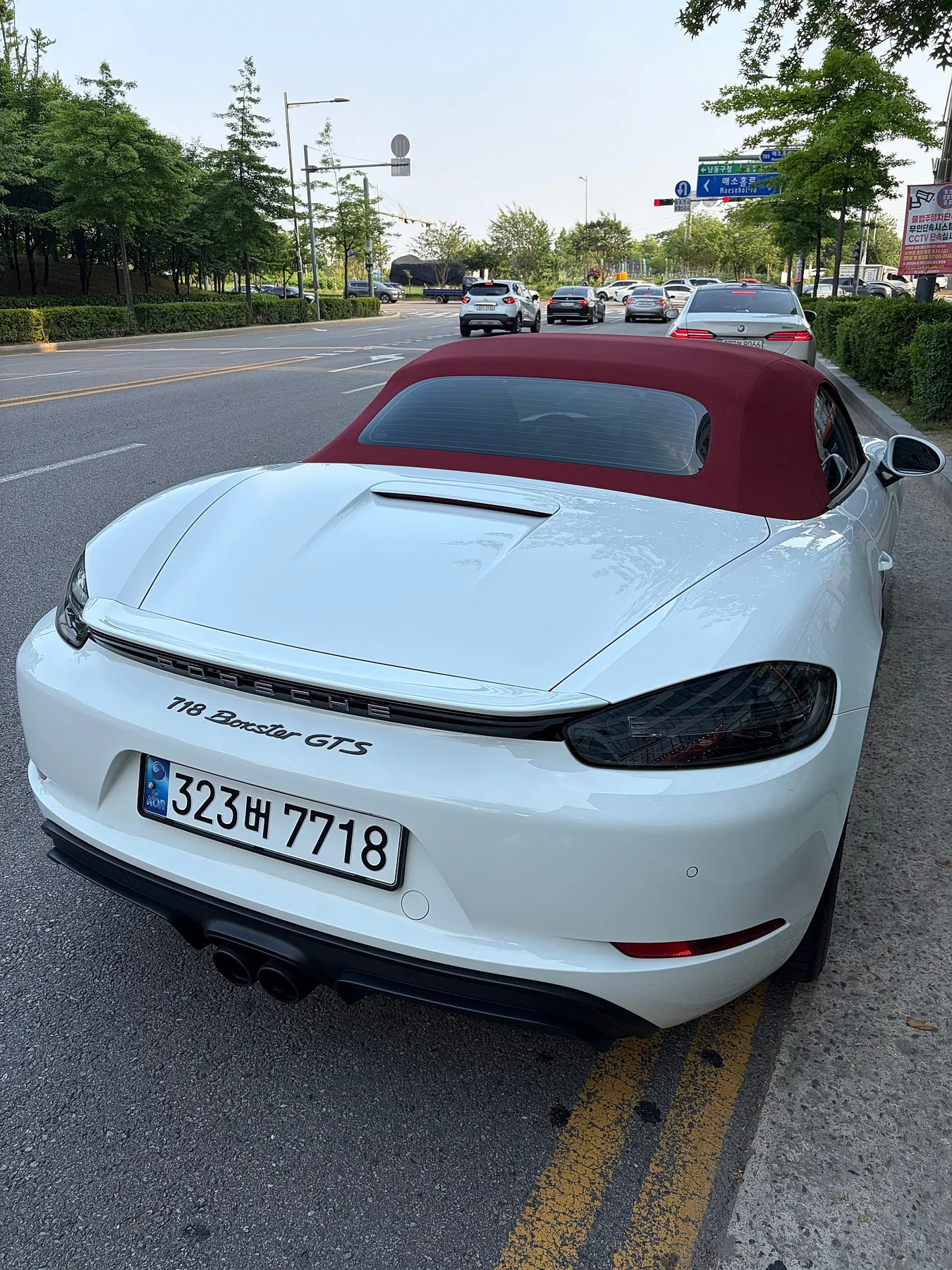 포르쉐 박스터 718 2.5 GTS 2018 흰색 사진 3