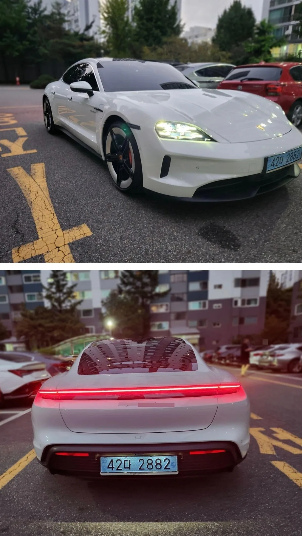 포르쉐 타이칸 4S 페리 2025 화이트 사진 3