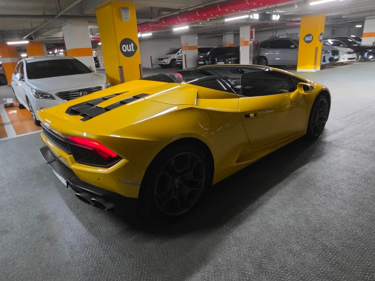 람보르기니 우라칸 LP580-2 스파이더 2017 옐로 사진 6