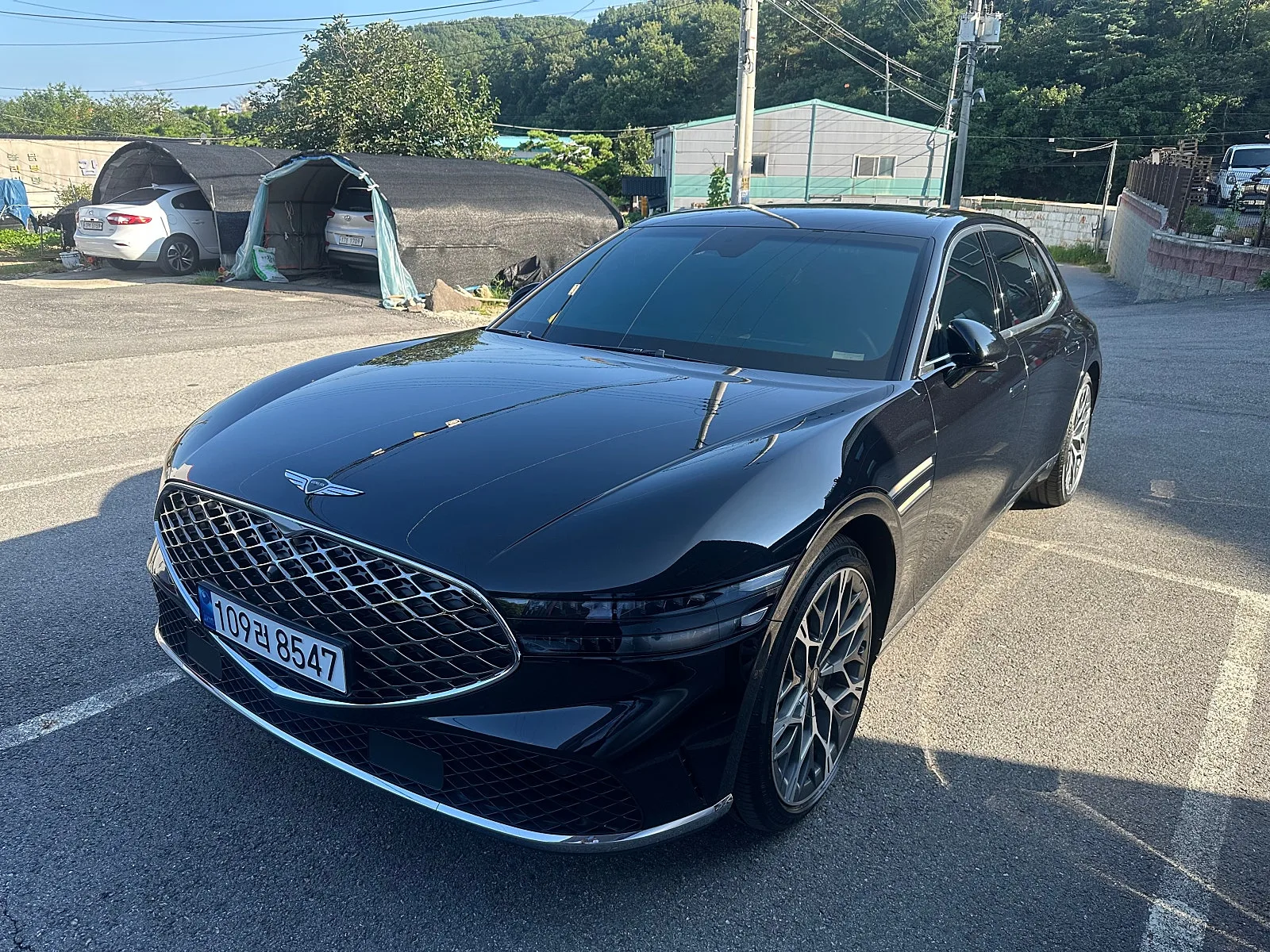 제네시스 G90 3.5T AWD 48V e-SC 2023 버건디 사진 3