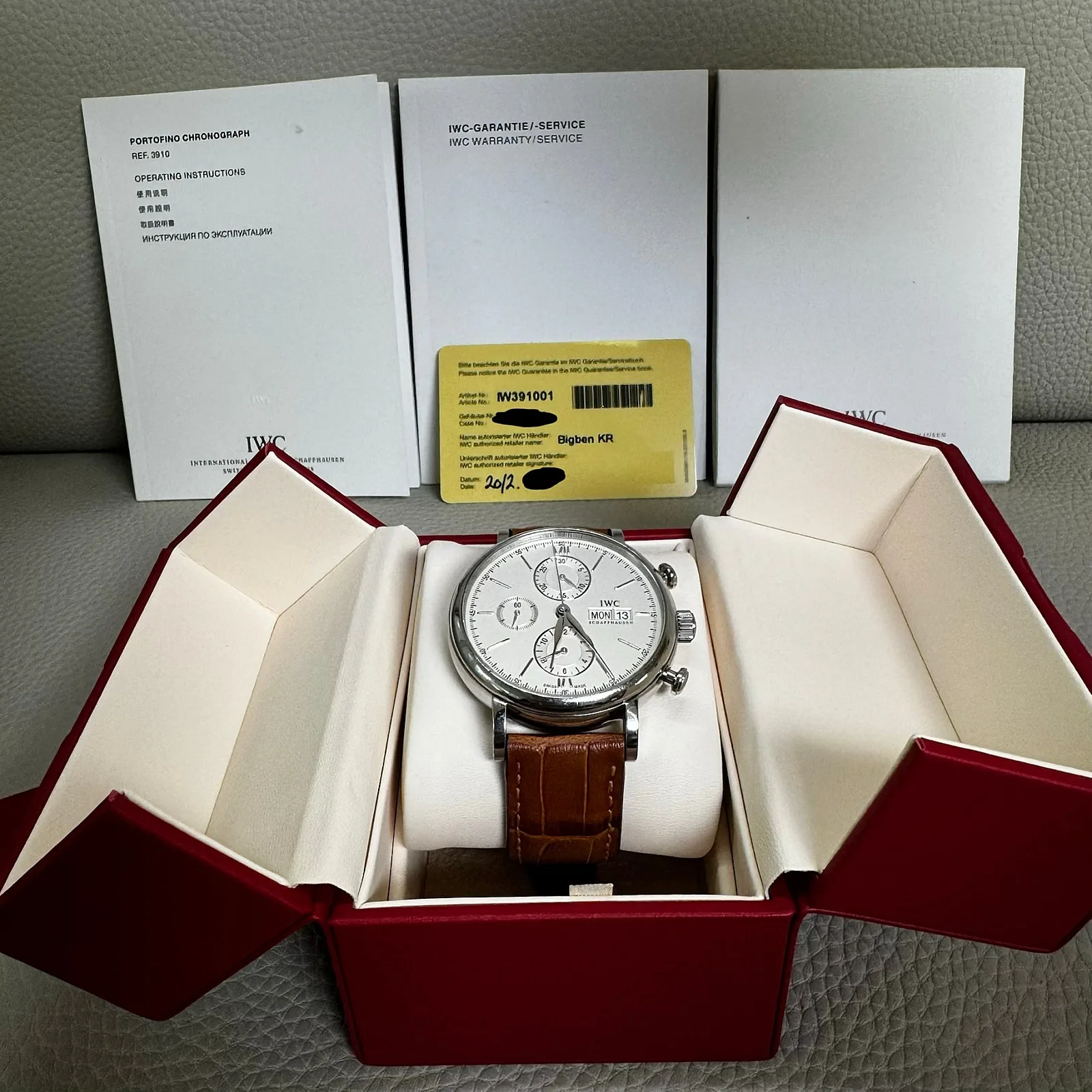 IWC 포르투피노 IW391001 2012