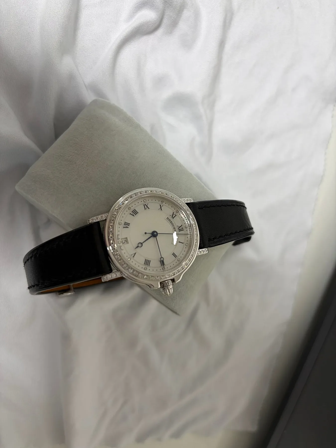 브레게 마린 34mm mop 화이트골드 다이아