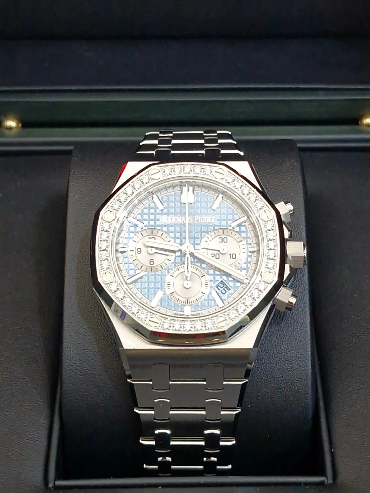 오데마피게 로얄오크 아이스블루 베젤다이아 38mm 2023