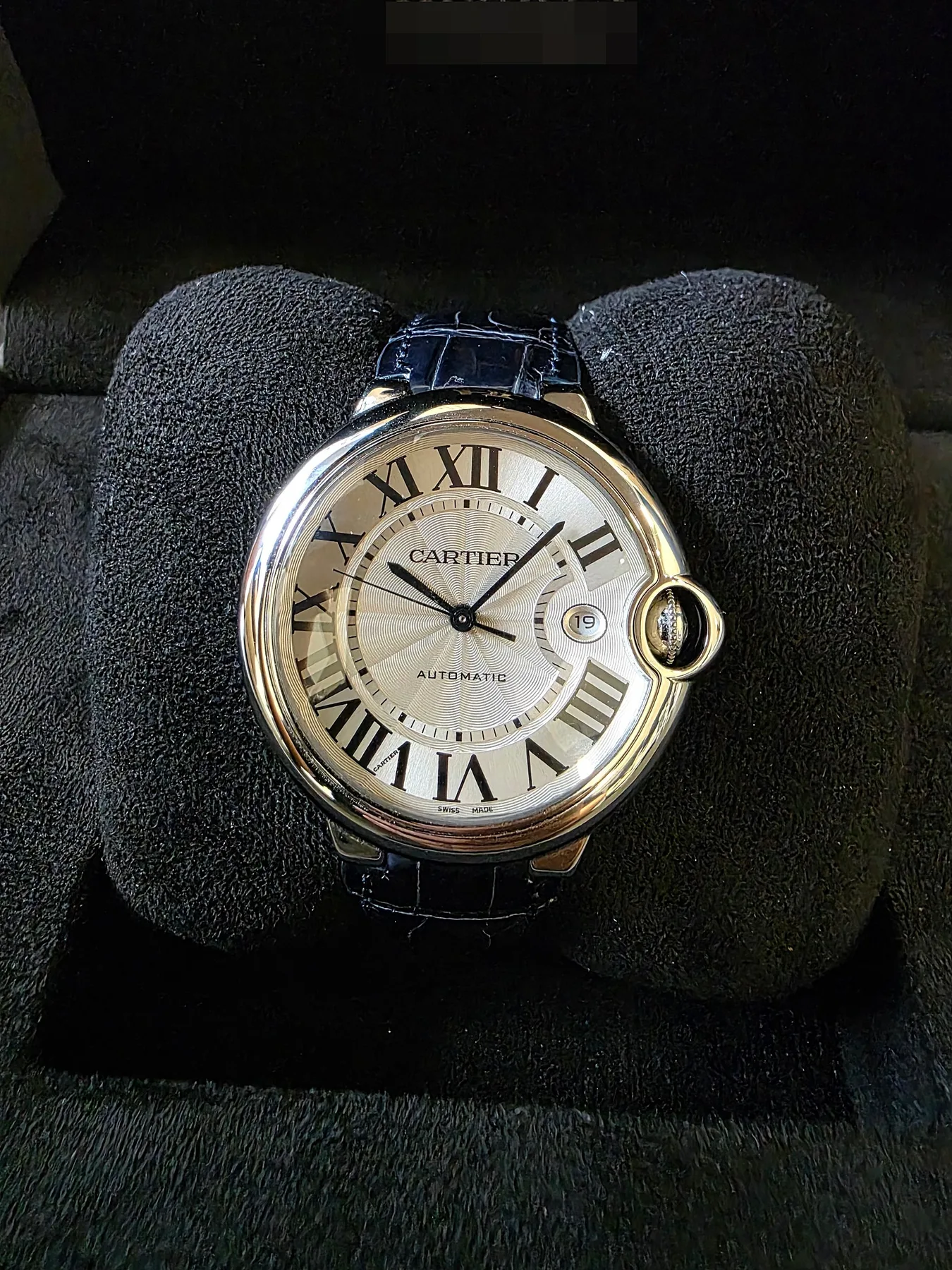 까르띠에 발롱블루 드 까르띠에 워치 42mm 가죽 스트랩 W69016Z4 2018