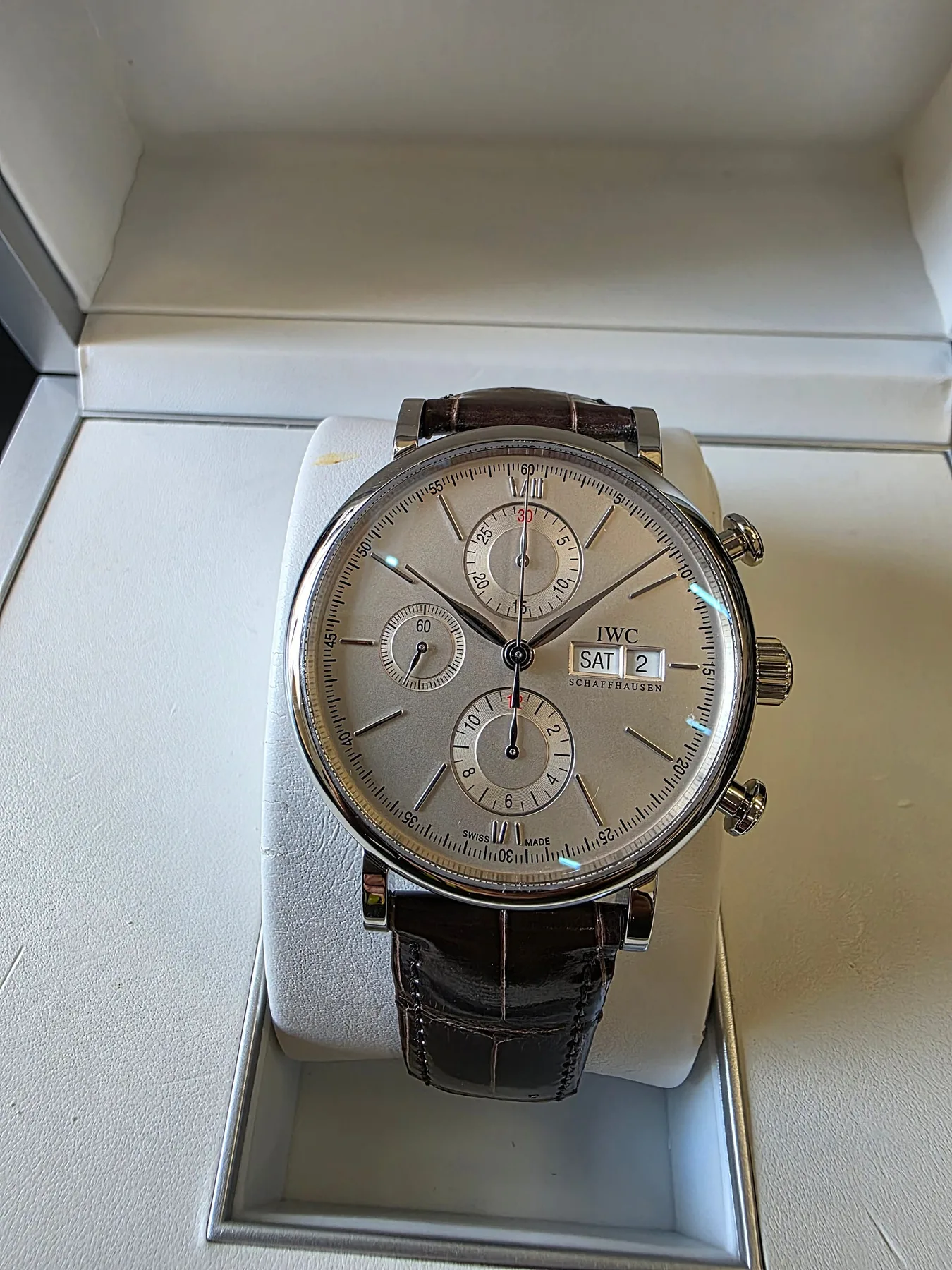 IWC 포르토피노 크로노그래프 42mm 실버 2017