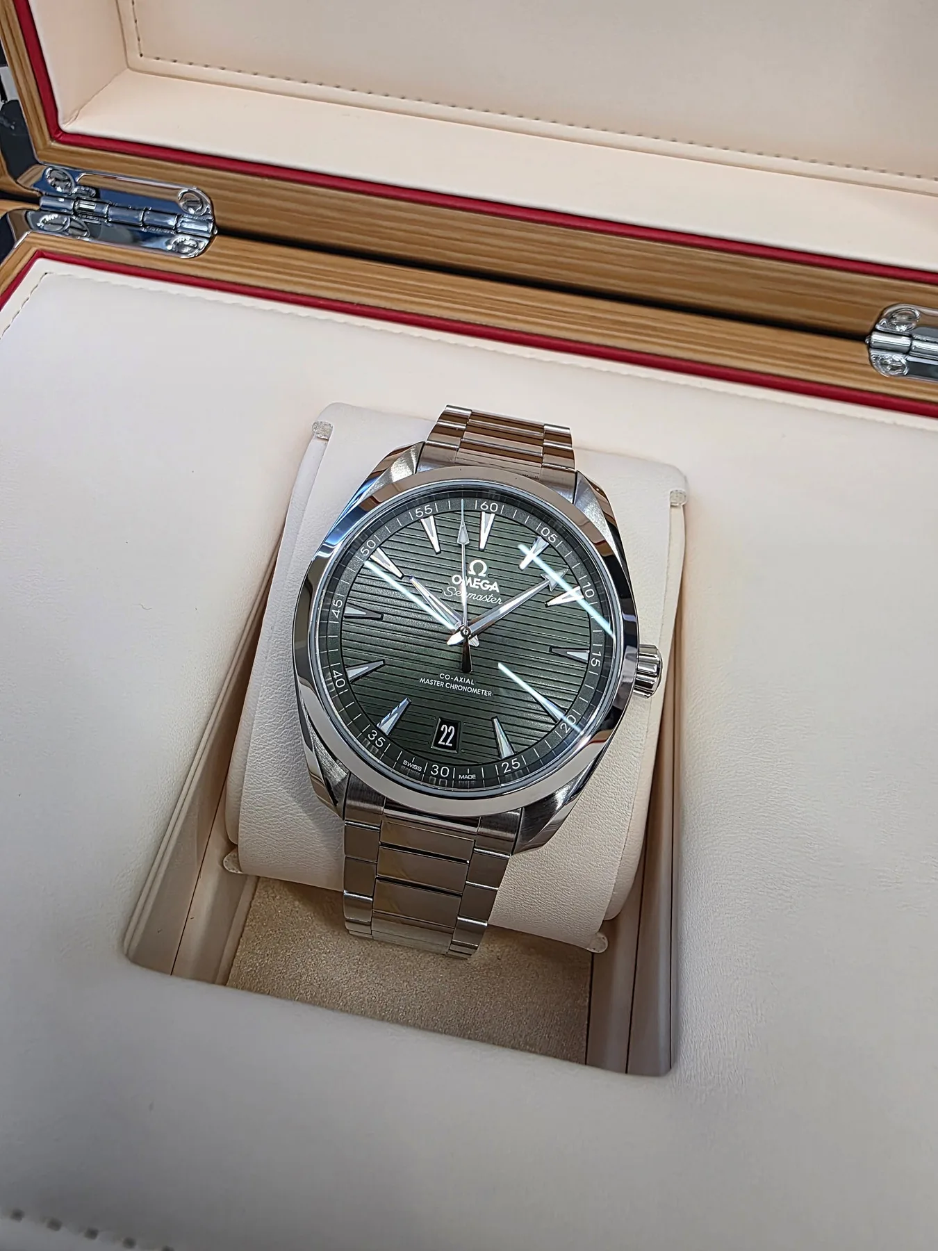 오메가 씨마스터 아쿠아테라 41mm 그린 스틸 2025