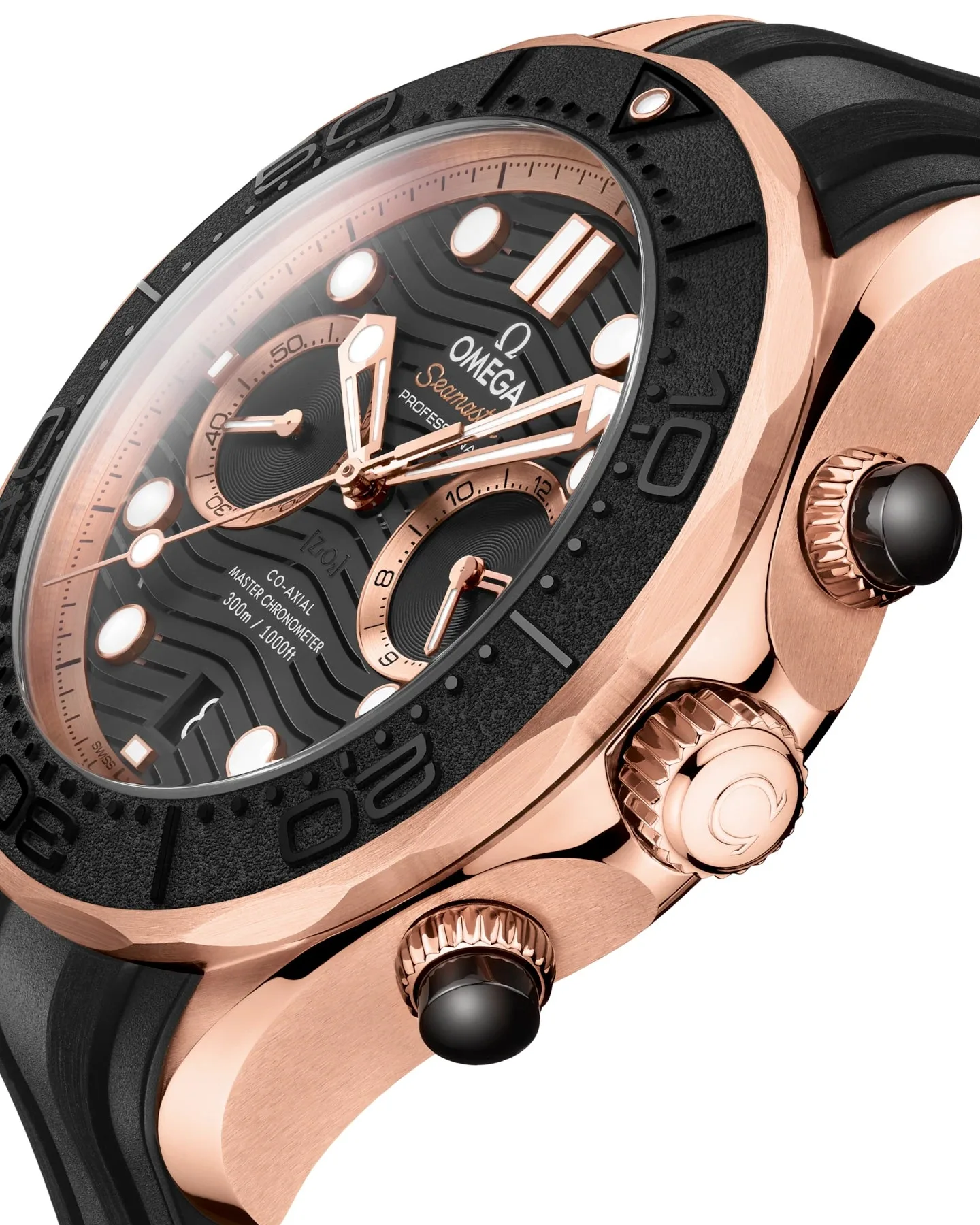 오메가 Seamaster Diver 300M 크로노그래프 18K 세드나 골드 2023