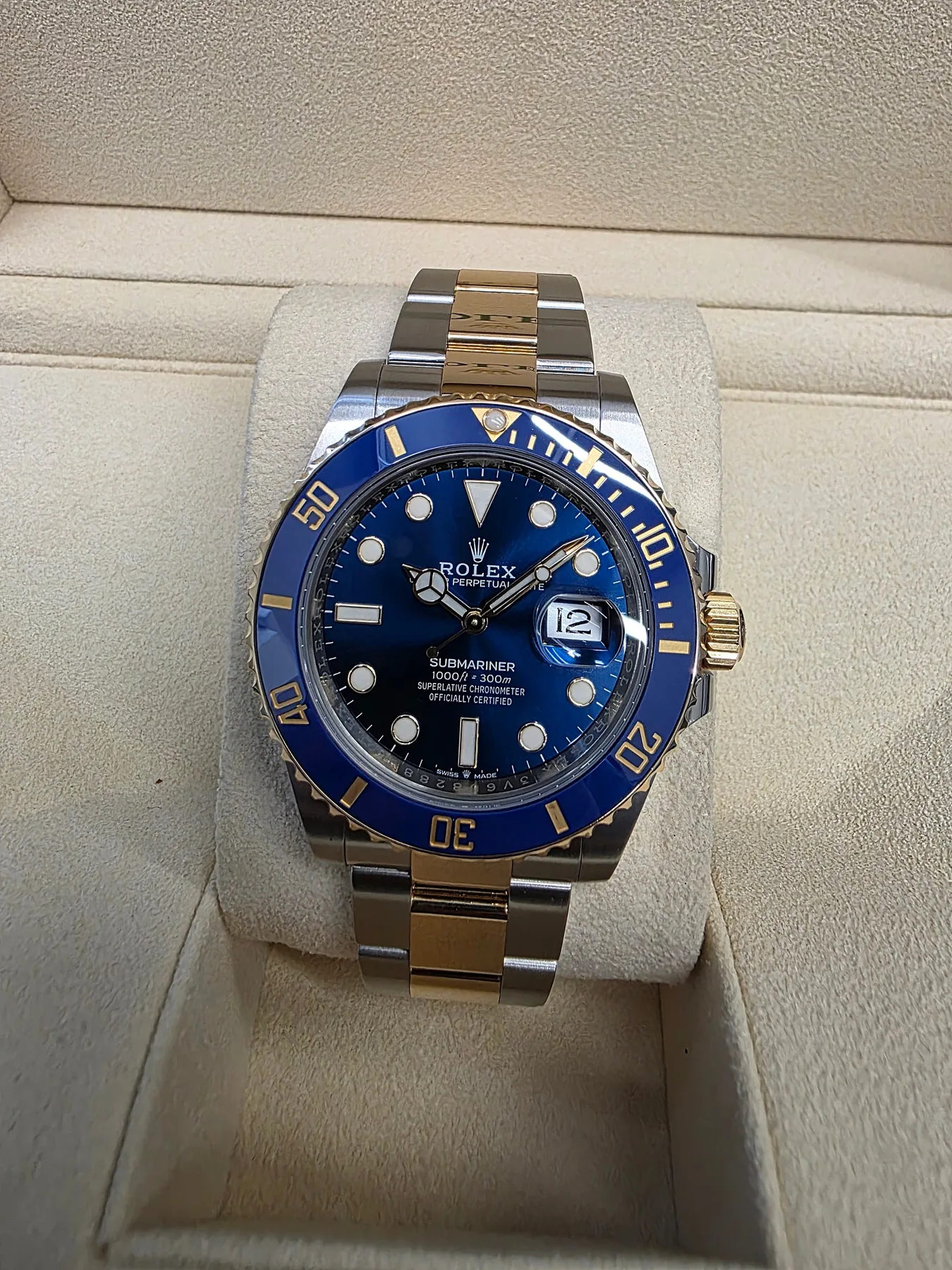 롤렉스 서브마리너 41mm 청판 옐로우골드 콤비 2022
