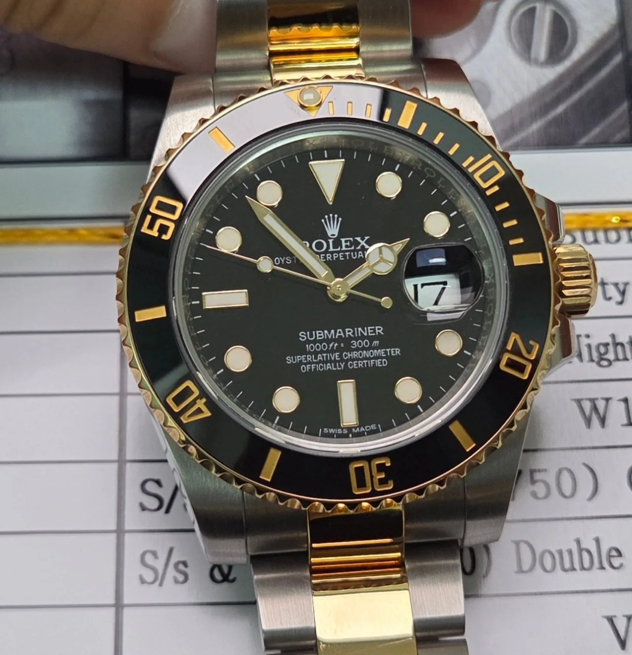롤렉스 서브마리너 흑콤 40mm 골드콤비 사진 2