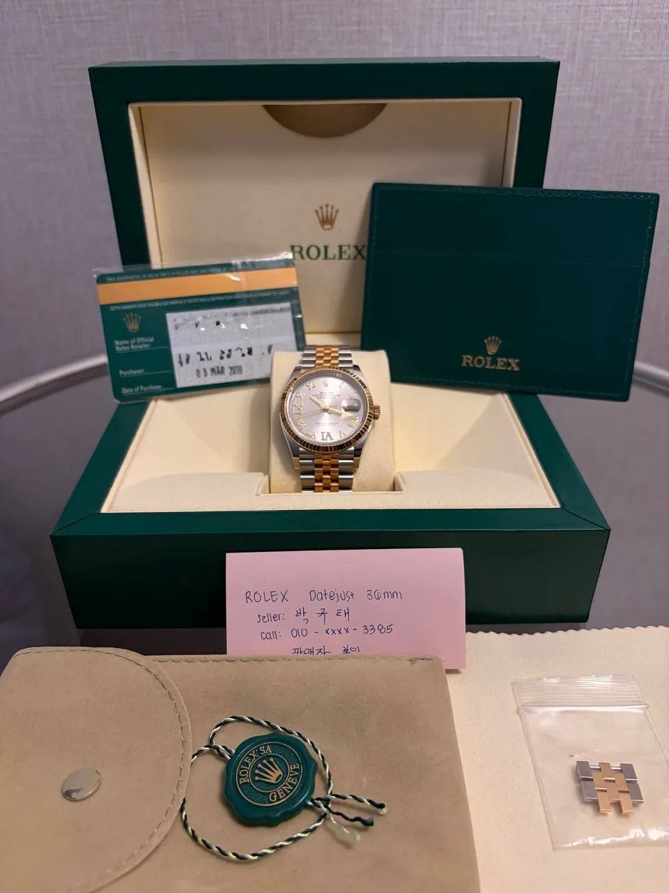 롤렉스 데이저스트 36 콤비 다이아 Ref.126233 2019 사진 7