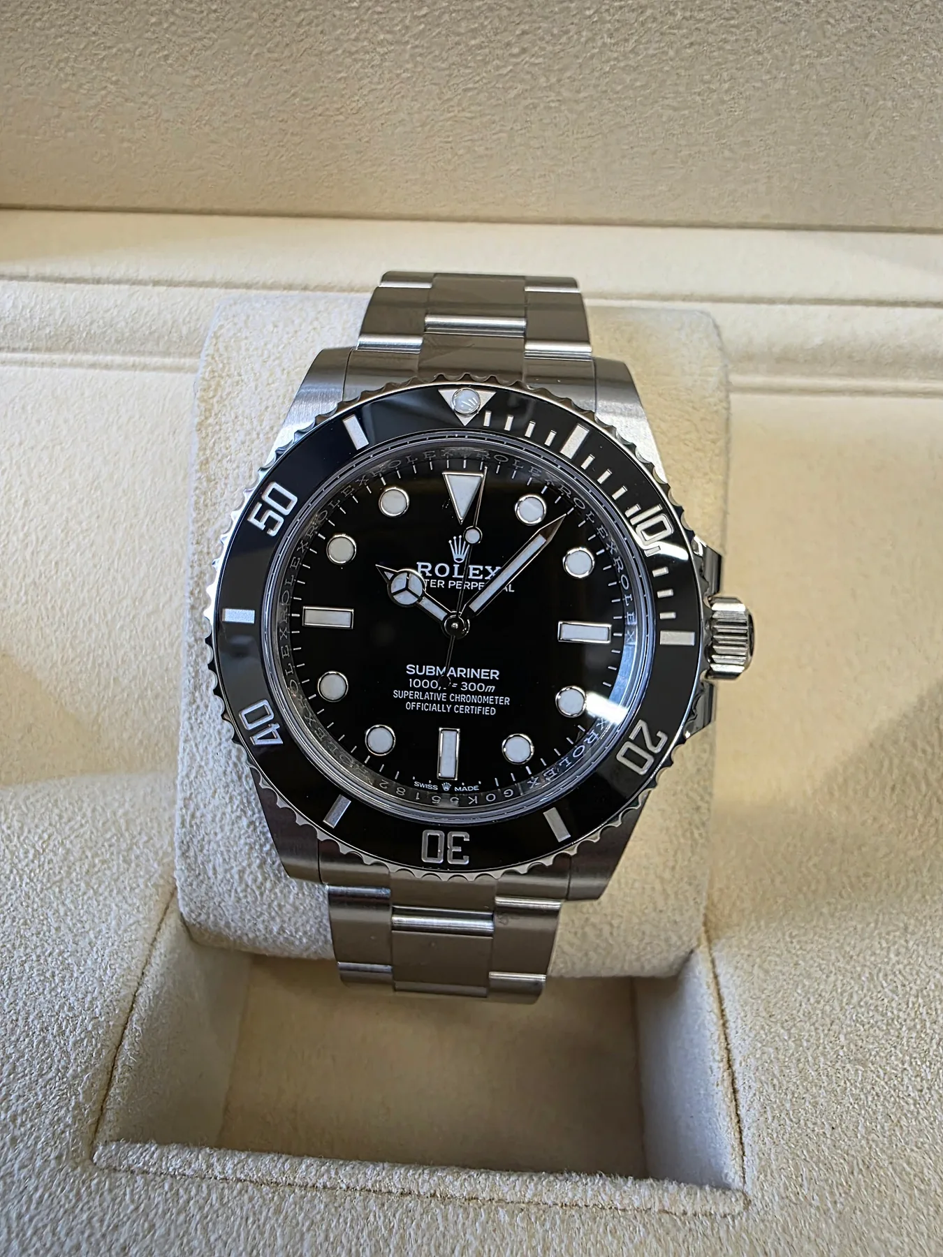 롤렉스 서브마리너 논데이트 41mm 스틸 검판 124060 2022