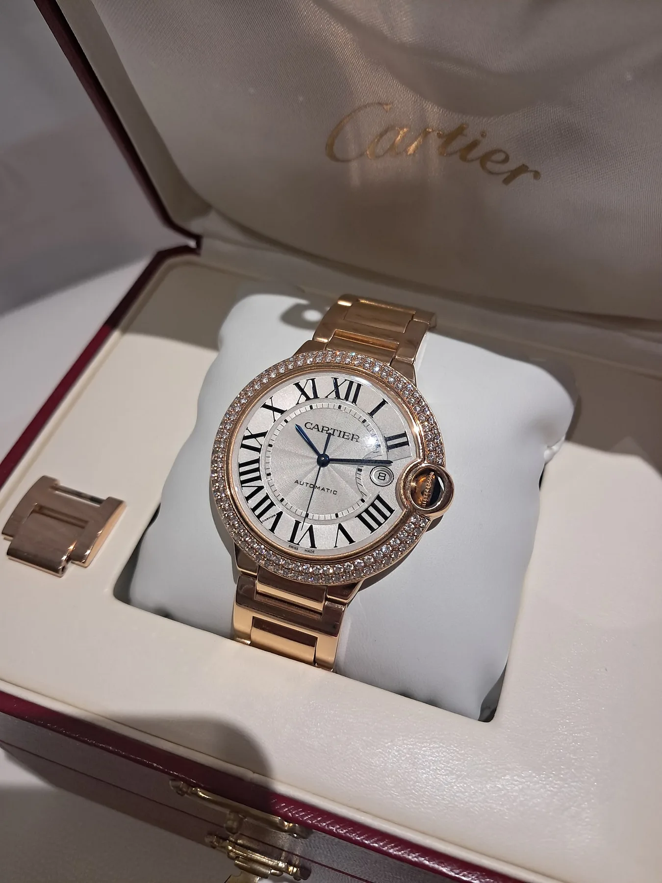 까르띠에 발롱블루 다이아 18k gold 로즈골드 42mm 2008 사진 4