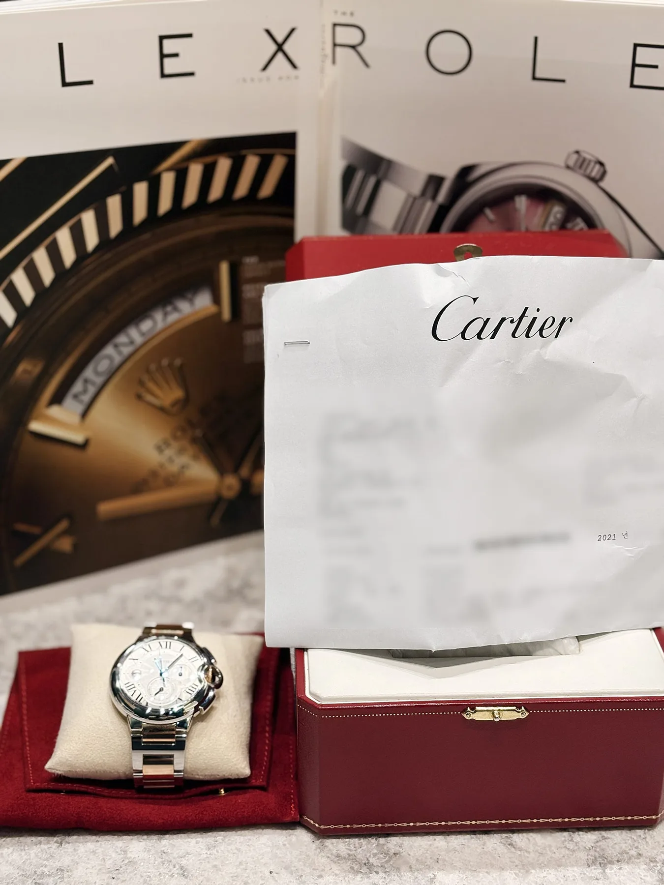 까르띠에 W6920063 발롱블루 콤비 크로노 44mm 2012 사진 1