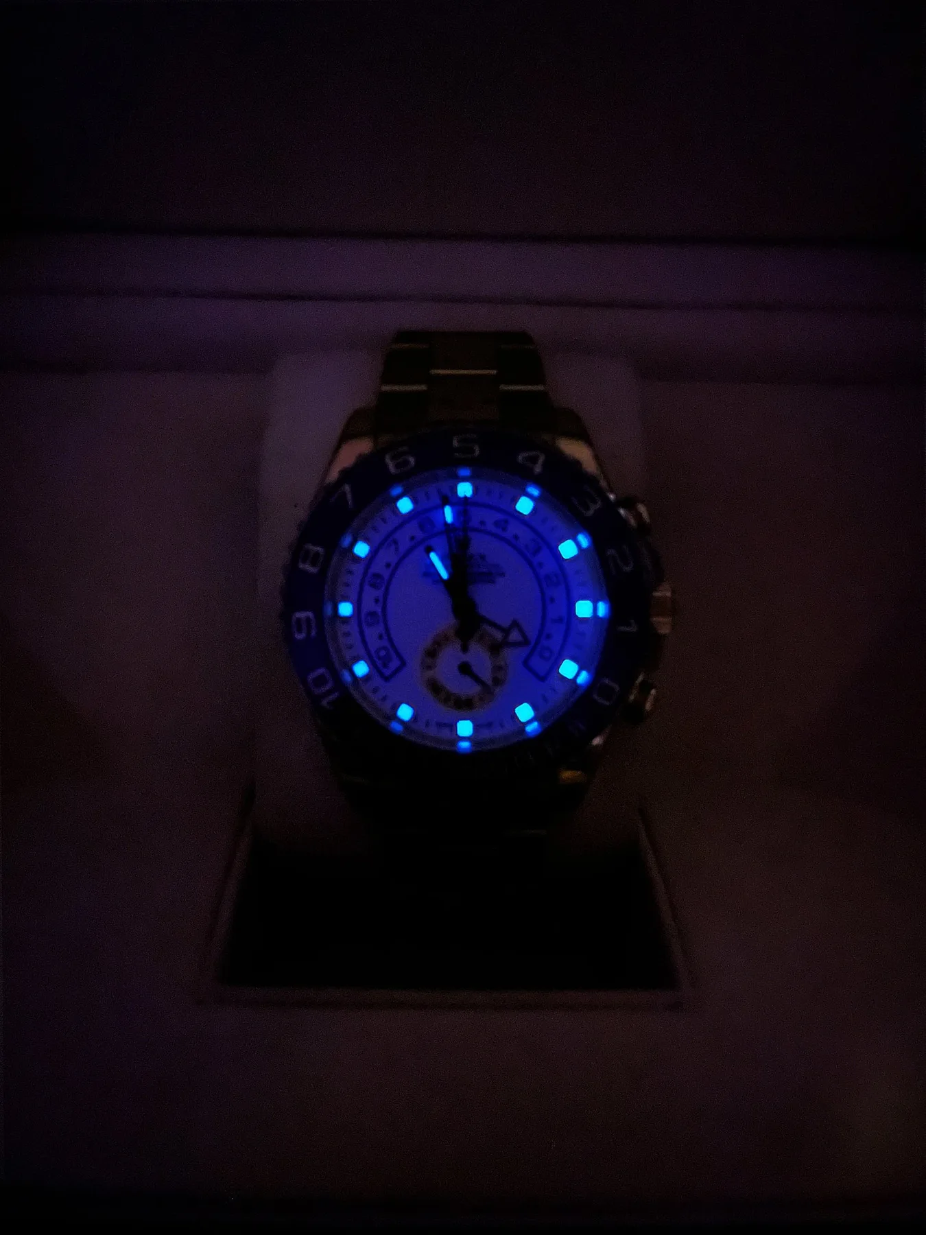 롤렉스 요트마스터 II 44mm 블루핸즈 금통 사진 4