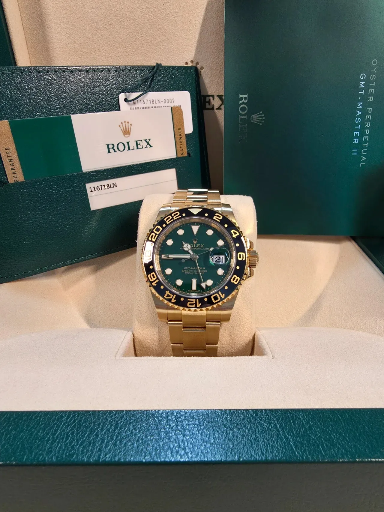 롤렉스 GMT-Master II 116718LN 녹금 2016 사진 1