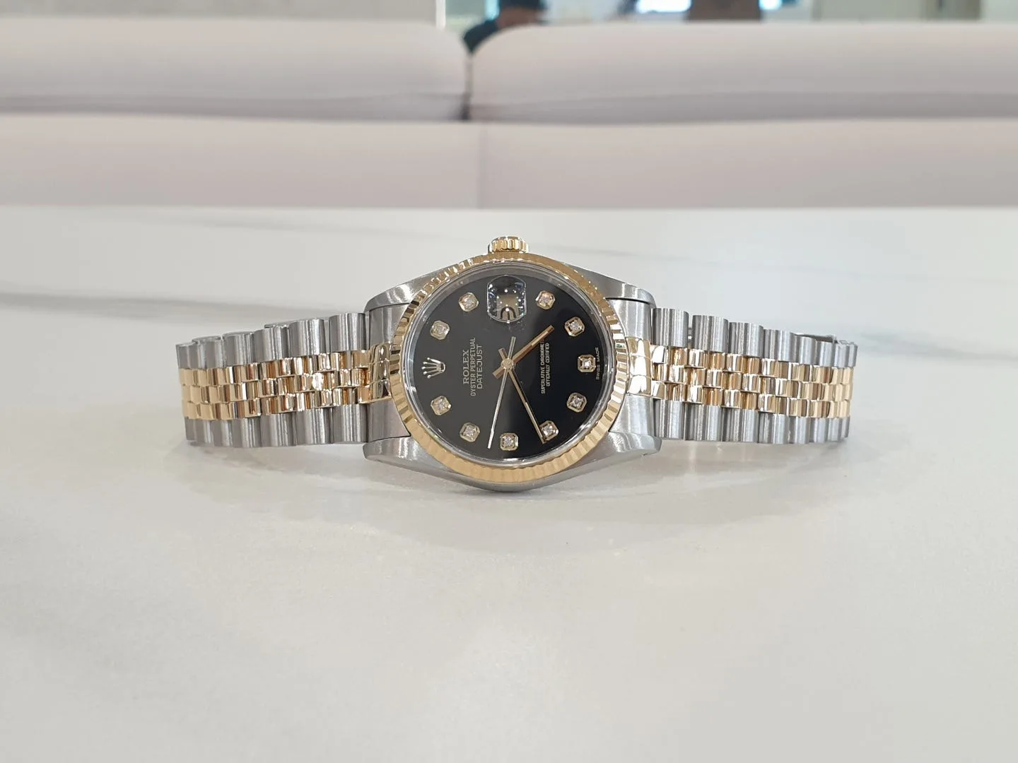 롤렉스 데이저스트 콤비 16233 블랙 36MM 1990 사진 1