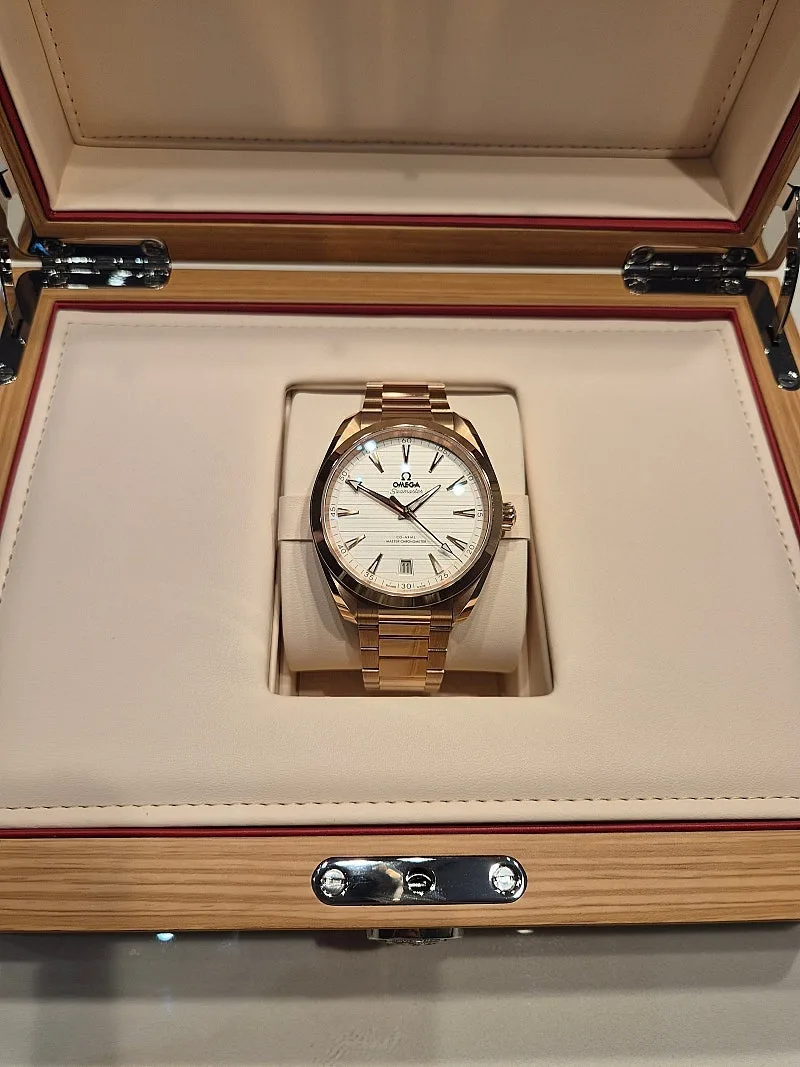 오메가 아쿠아테라 금통 41mm 로즈골드 화이트 2026 사진 1