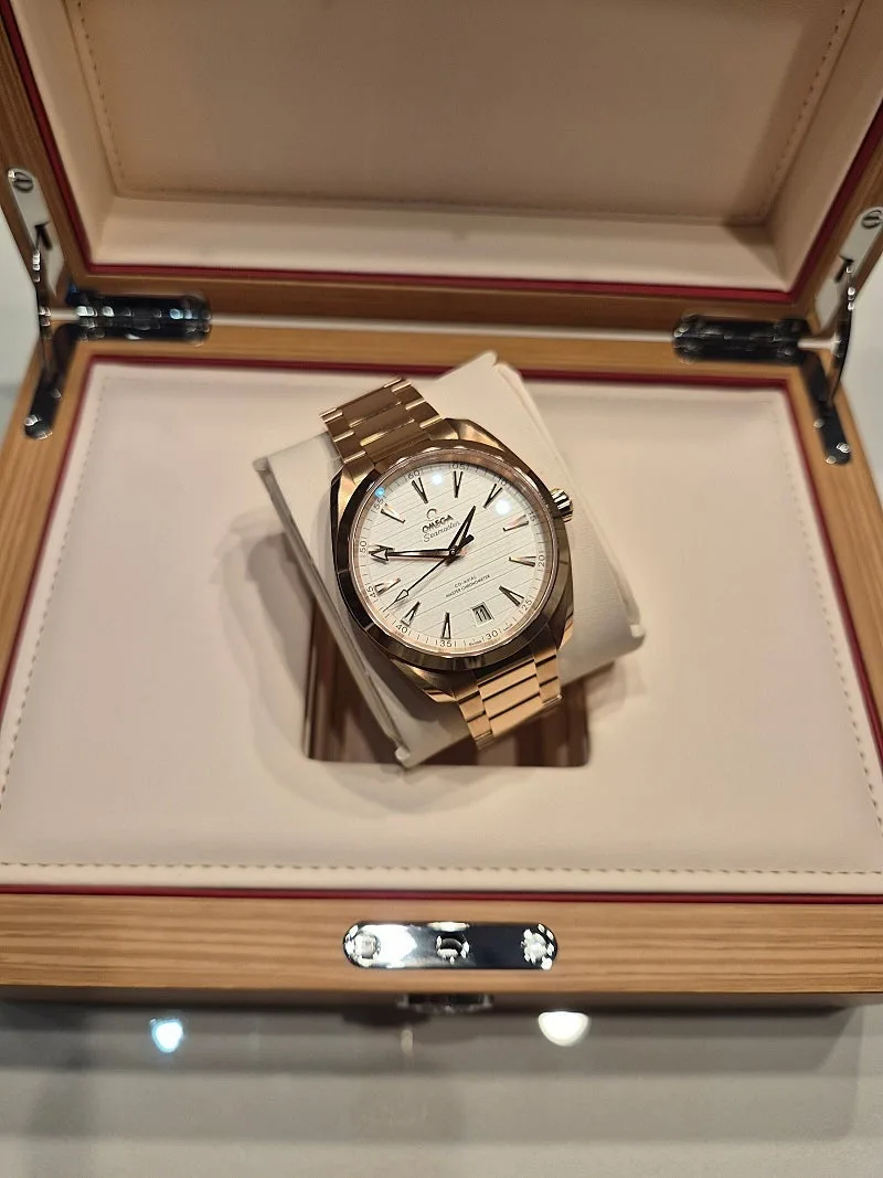 오메가 아쿠아테라 금통 41mm 로즈골드 화이트 2026 사진 2