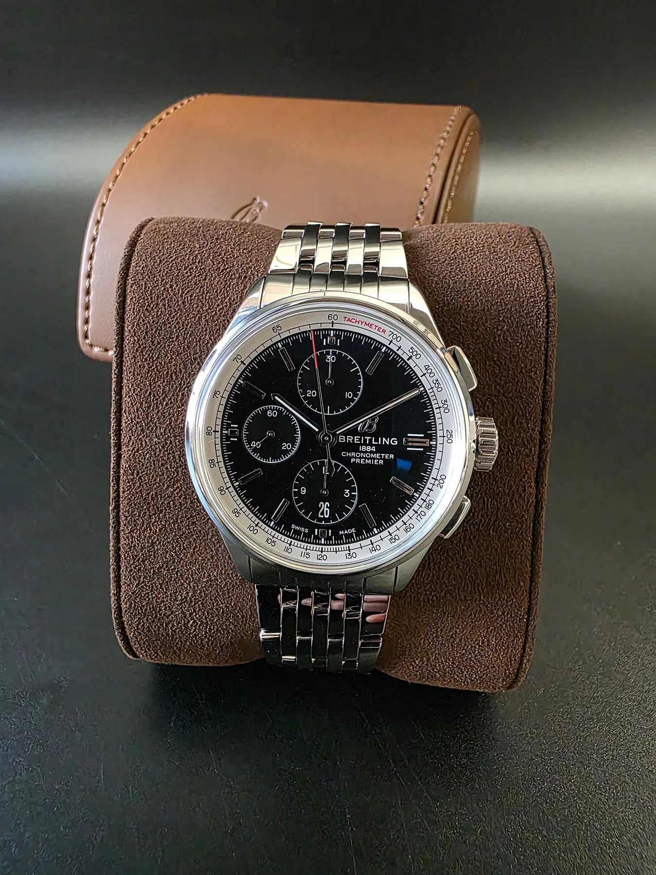 브라이틀링 프리미에르 크로노그래프 42mm 검판 스틸 2020 사진 1