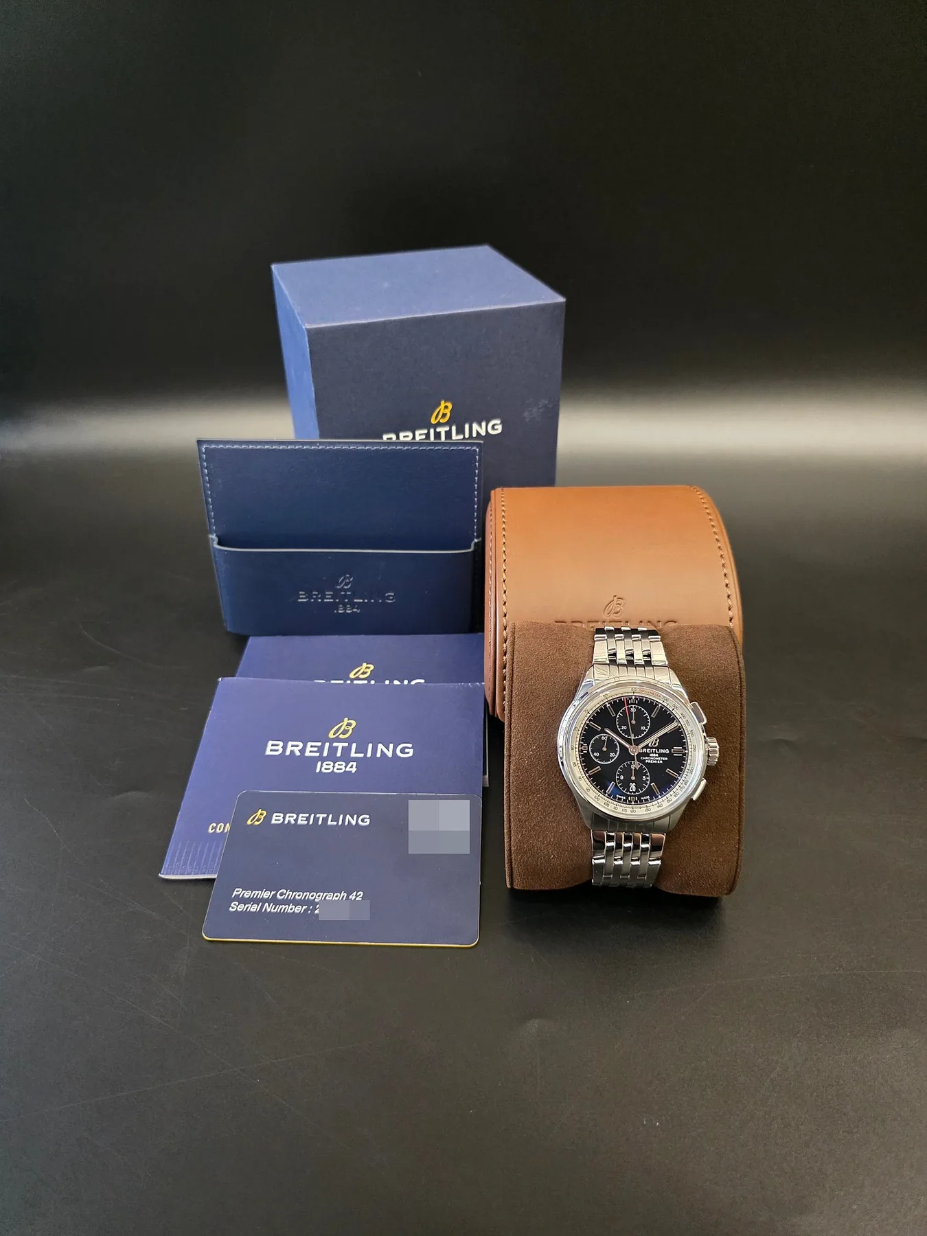 브라이틀링 프리미에르 크로노그래프 42mm 검판 스틸 2020 사진 3