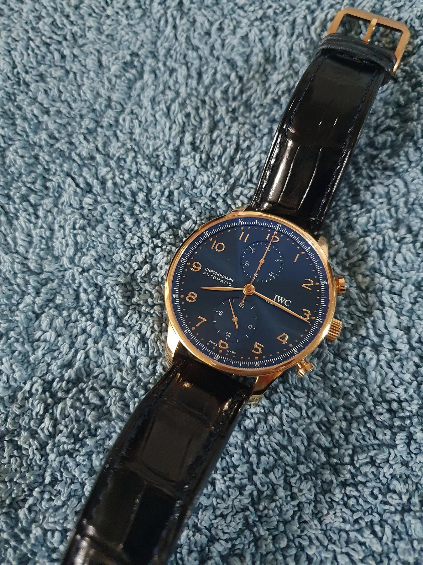 IWC 포르투기저 청판 크로노 금통 부티크 에디션 IW371614 2024 사진 3