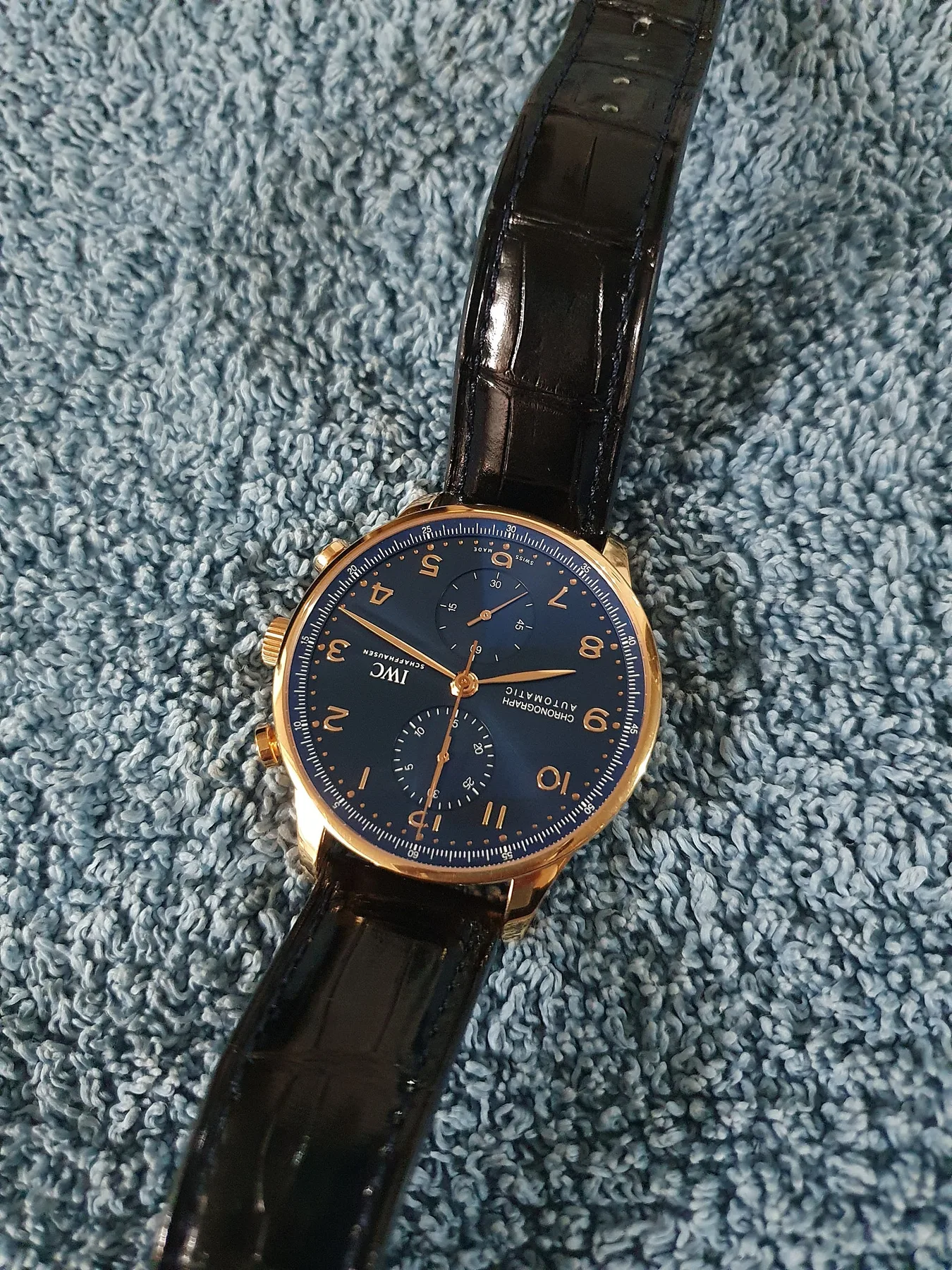 IWC 포르투기저 청판 크로노 금통 부티크 에디션 IW371614 2024 사진 5