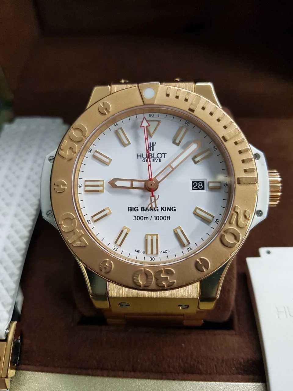 위블로 빅뱅킹 화이트 로즈골드 RF:322.PE.230.RW 48mm 사진 3