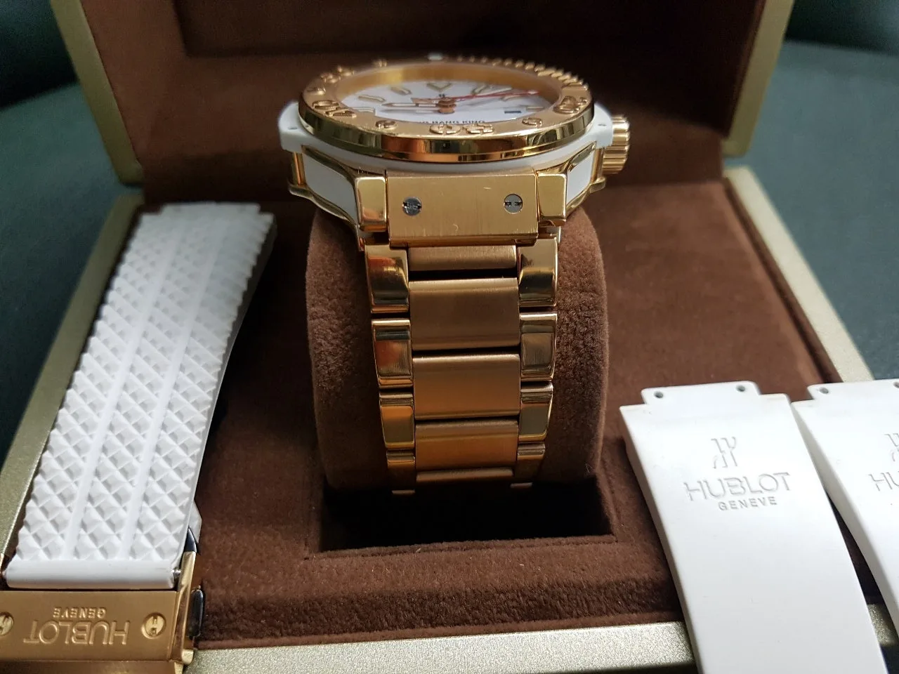 위블로 빅뱅킹 화이트 로즈골드 RF:322.PE.230.RW 48mm 사진 5