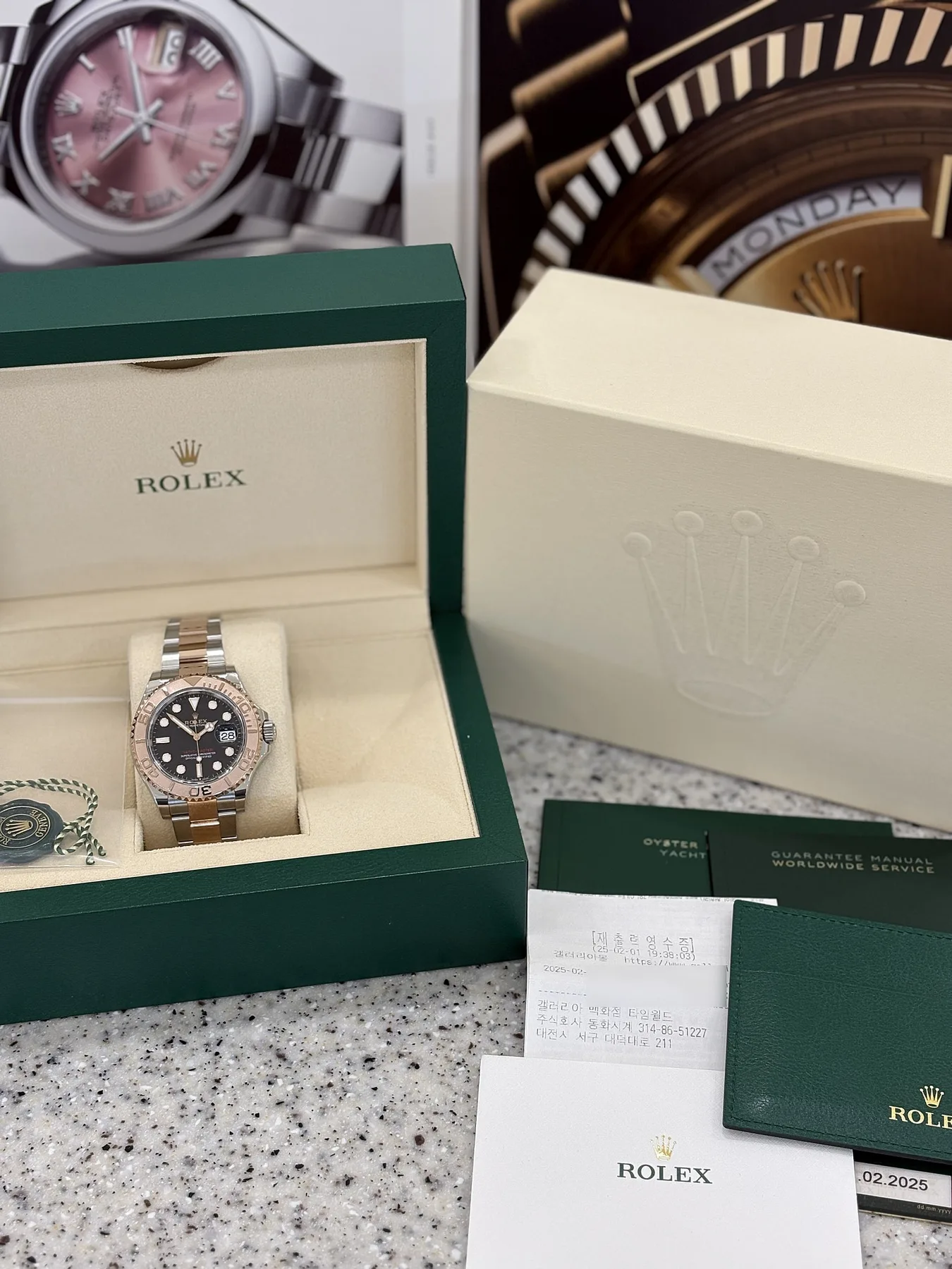 롤렉스 126621 요트마스터 로즈골드 콤비 오이스터 블랙 40mm 2025 사진 1