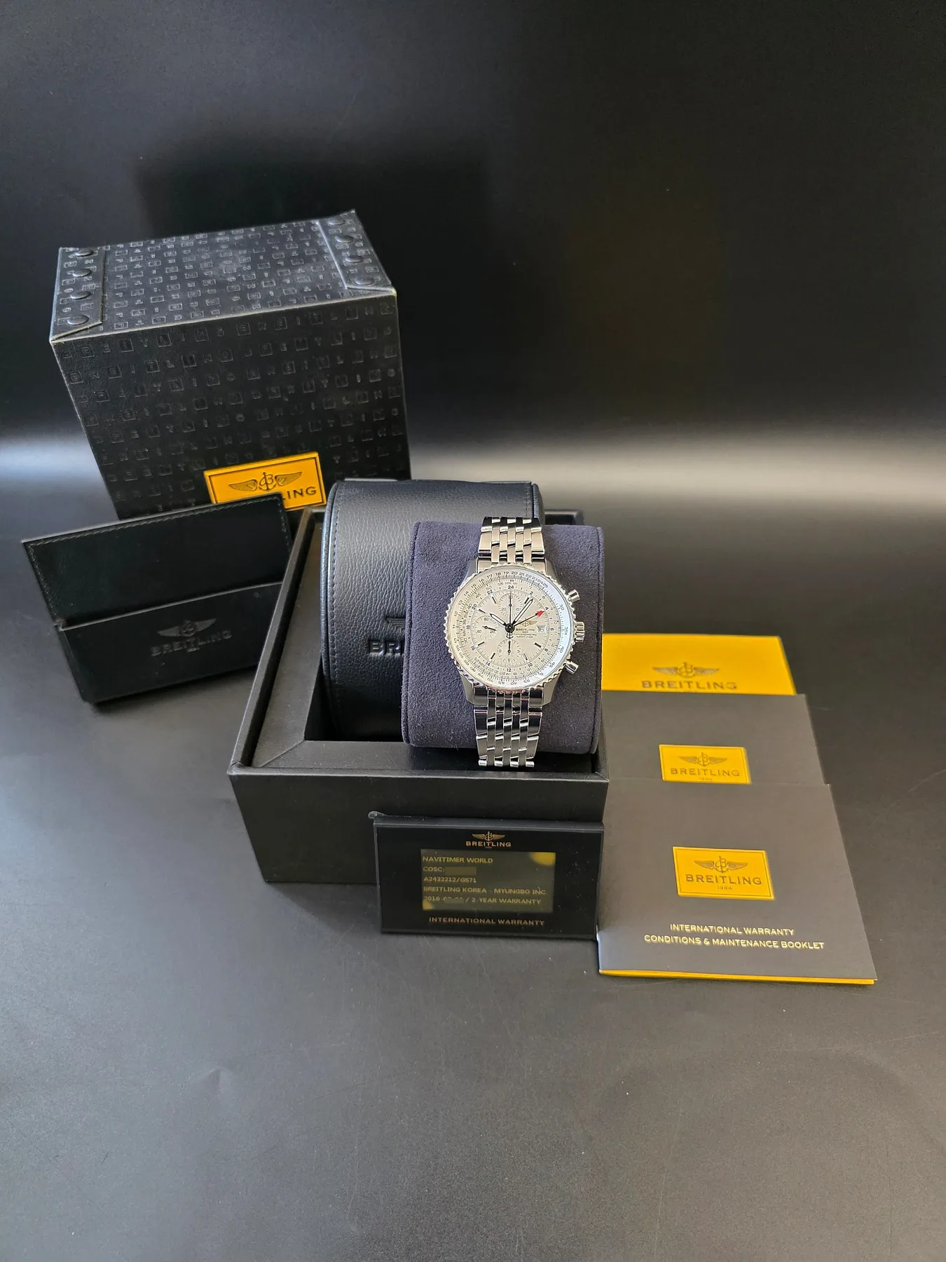 브라이틀링 내비타이머 월드 GMT 46mm 스틸 2016 사진 3