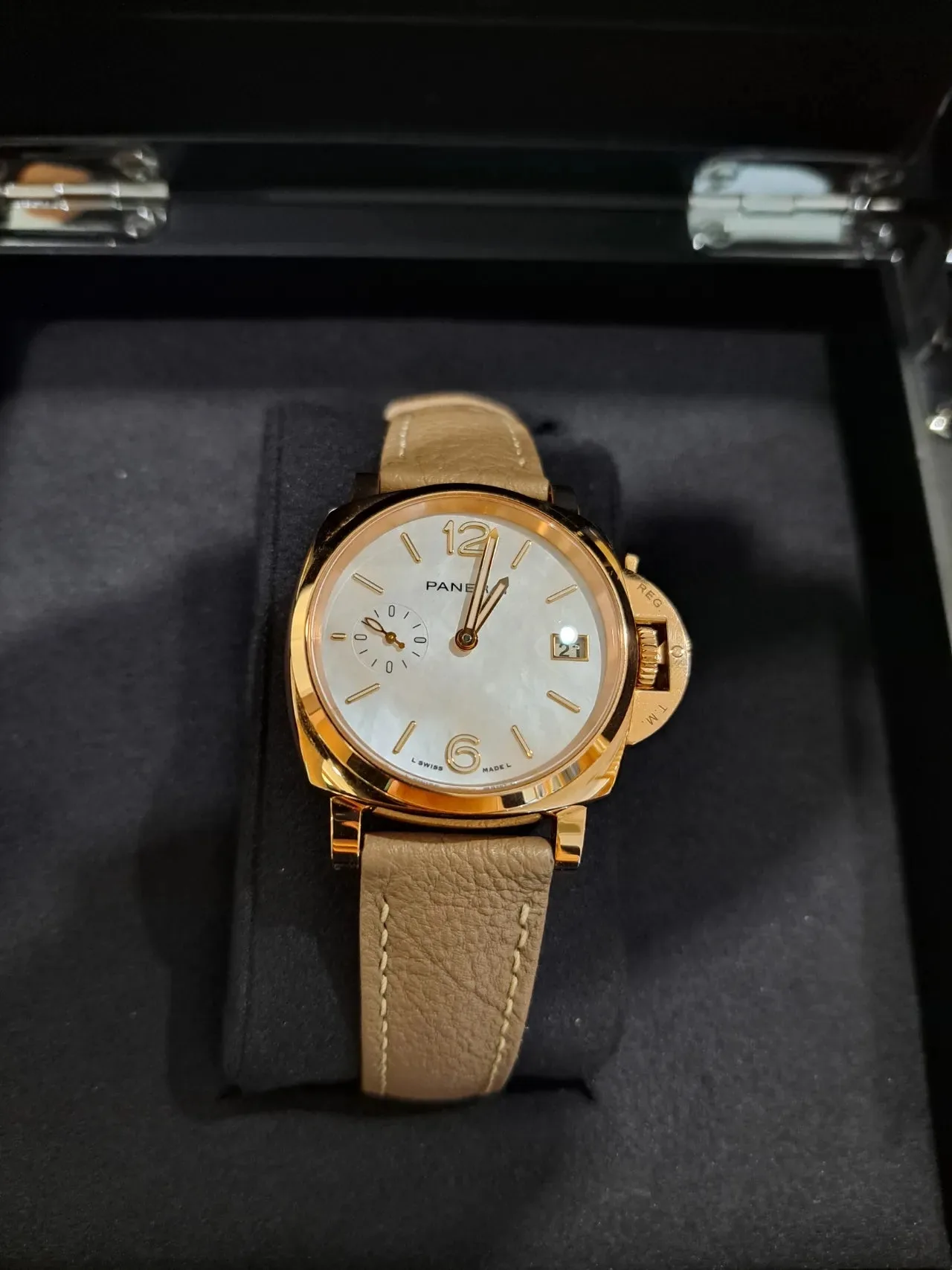 파네라이 루미노르 듀에 38mm 자개판 로즈골드 PAM01280 2021 사진 2