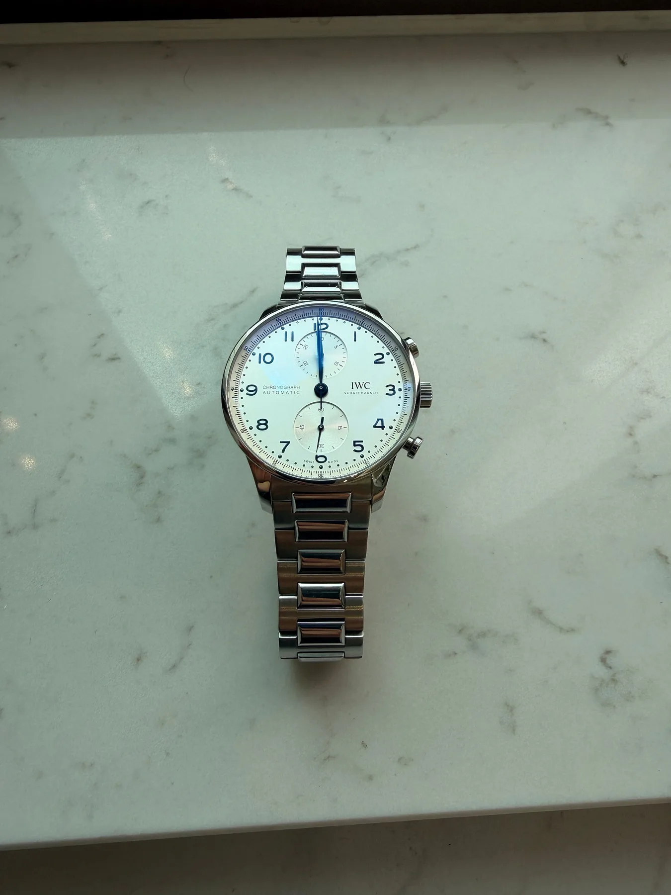 IWC 포르투기저 크로노그래프 IW371617 메탈 브레이슬릿 2024 사진 1