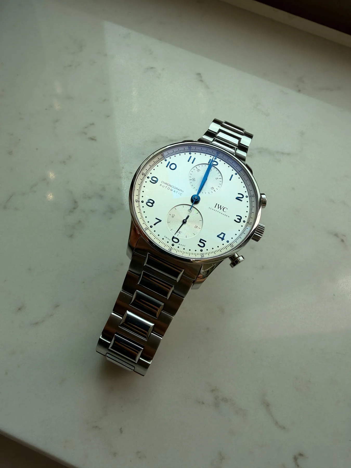 IWC 포르투기저 크로노그래프 IW371617 메탈 브레이슬릿 2024 사진 2