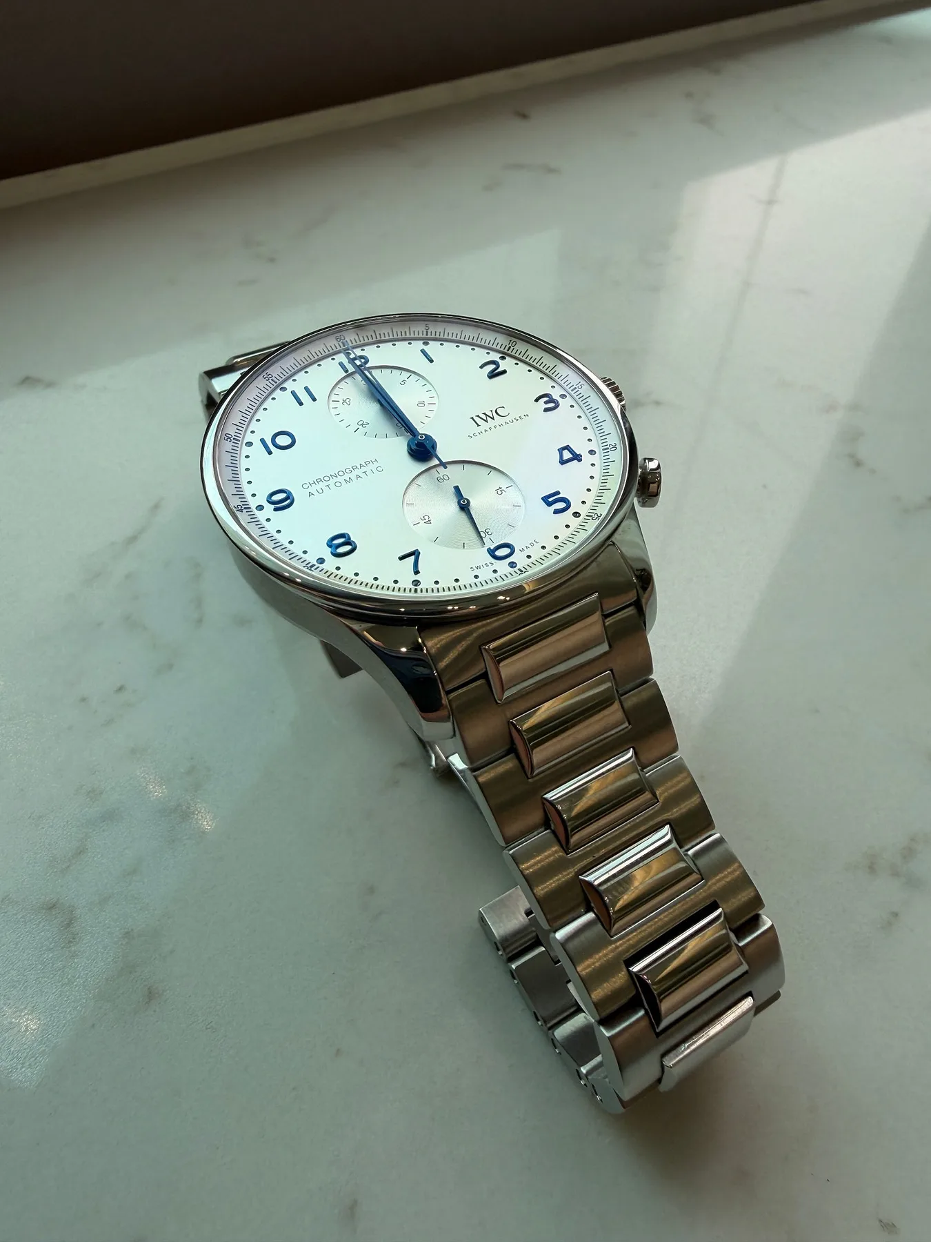 IWC 포르투기저 크로노그래프 IW371617 메탈 브레이슬릿 2024 사진 3