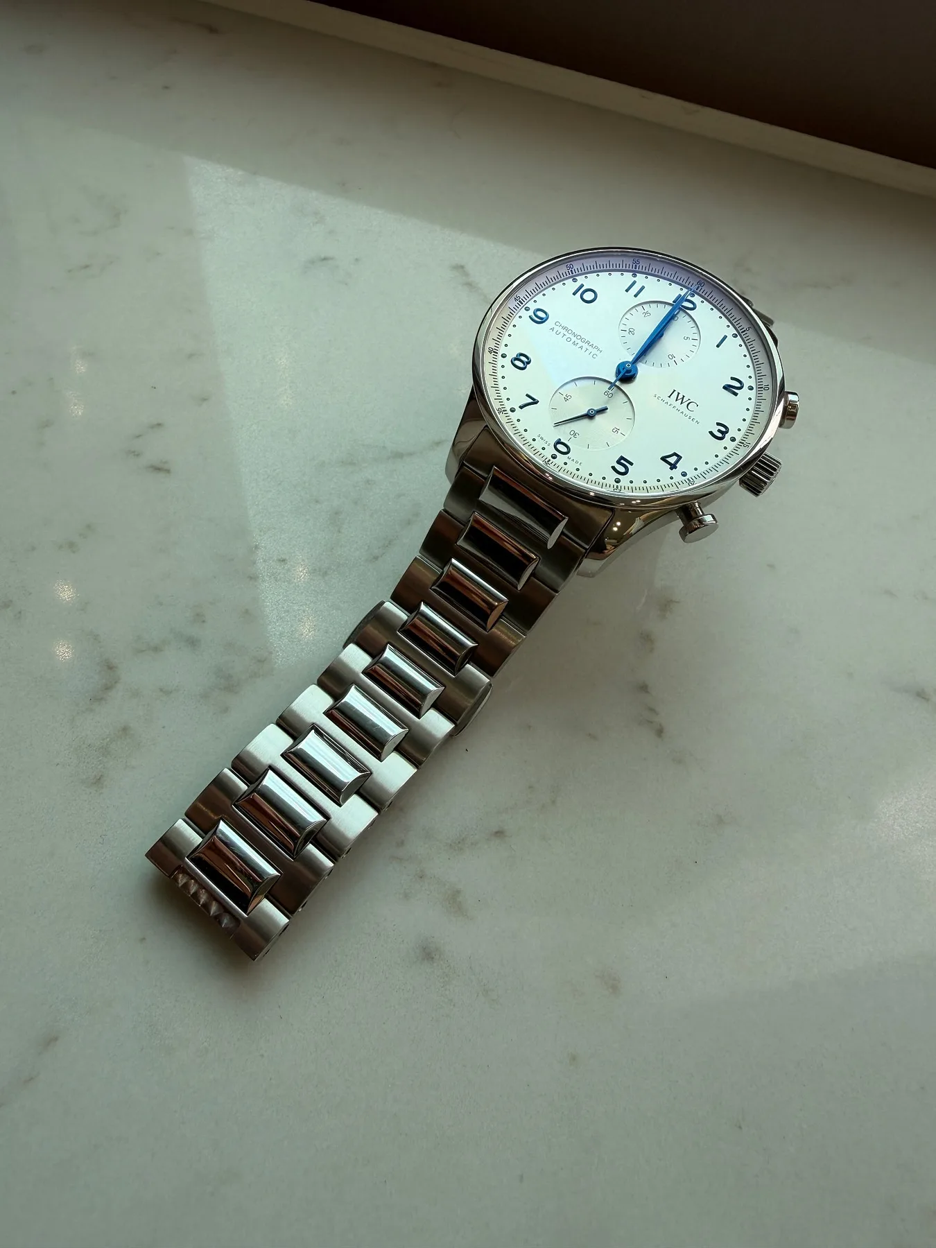 IWC 포르투기저 크로노그래프 IW371617 메탈 브레이슬릿 2024 사진 5