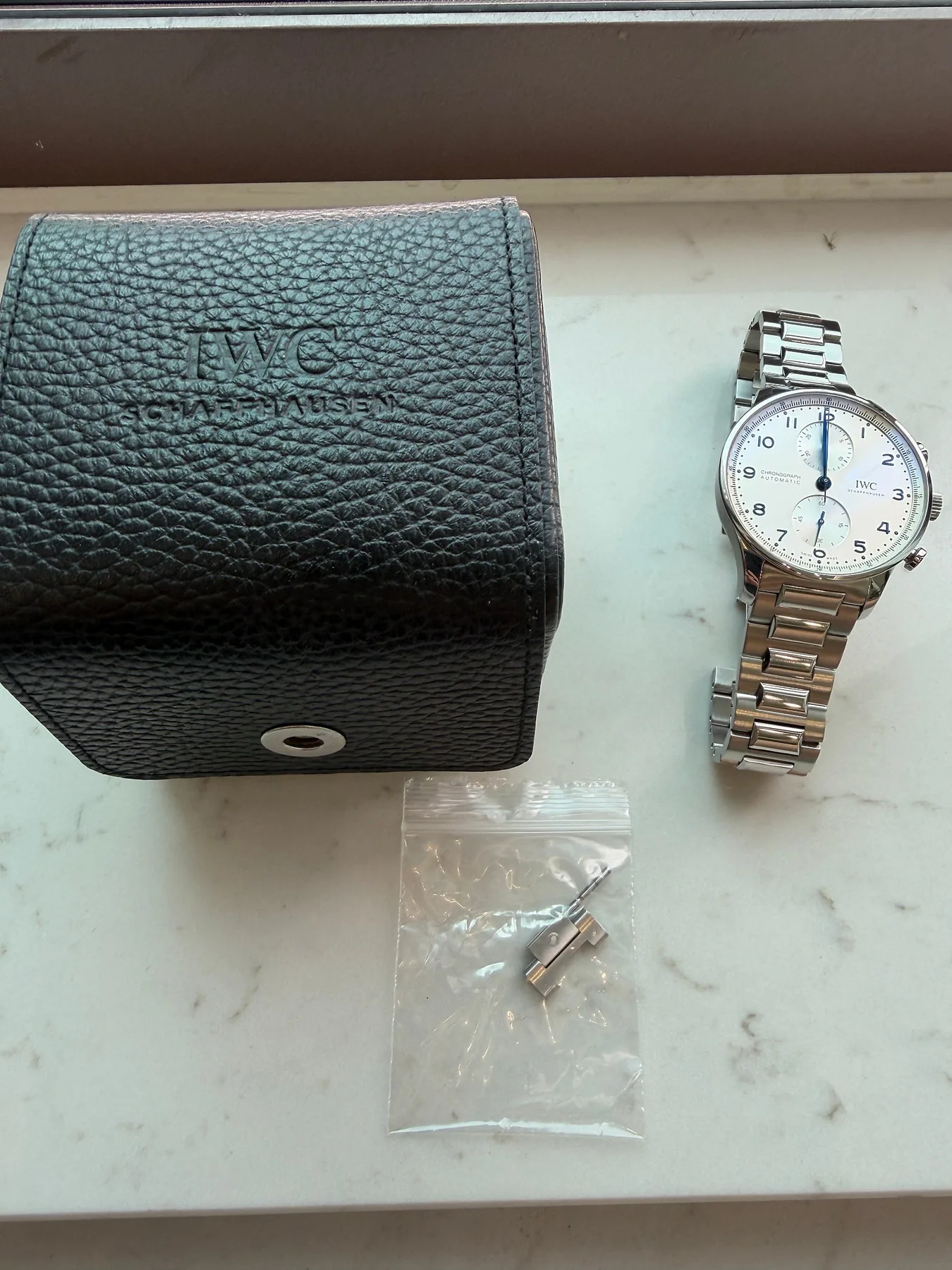 IWC 포르투기저 크로노그래프 IW371617 메탈 브레이슬릿 2024 사진 8