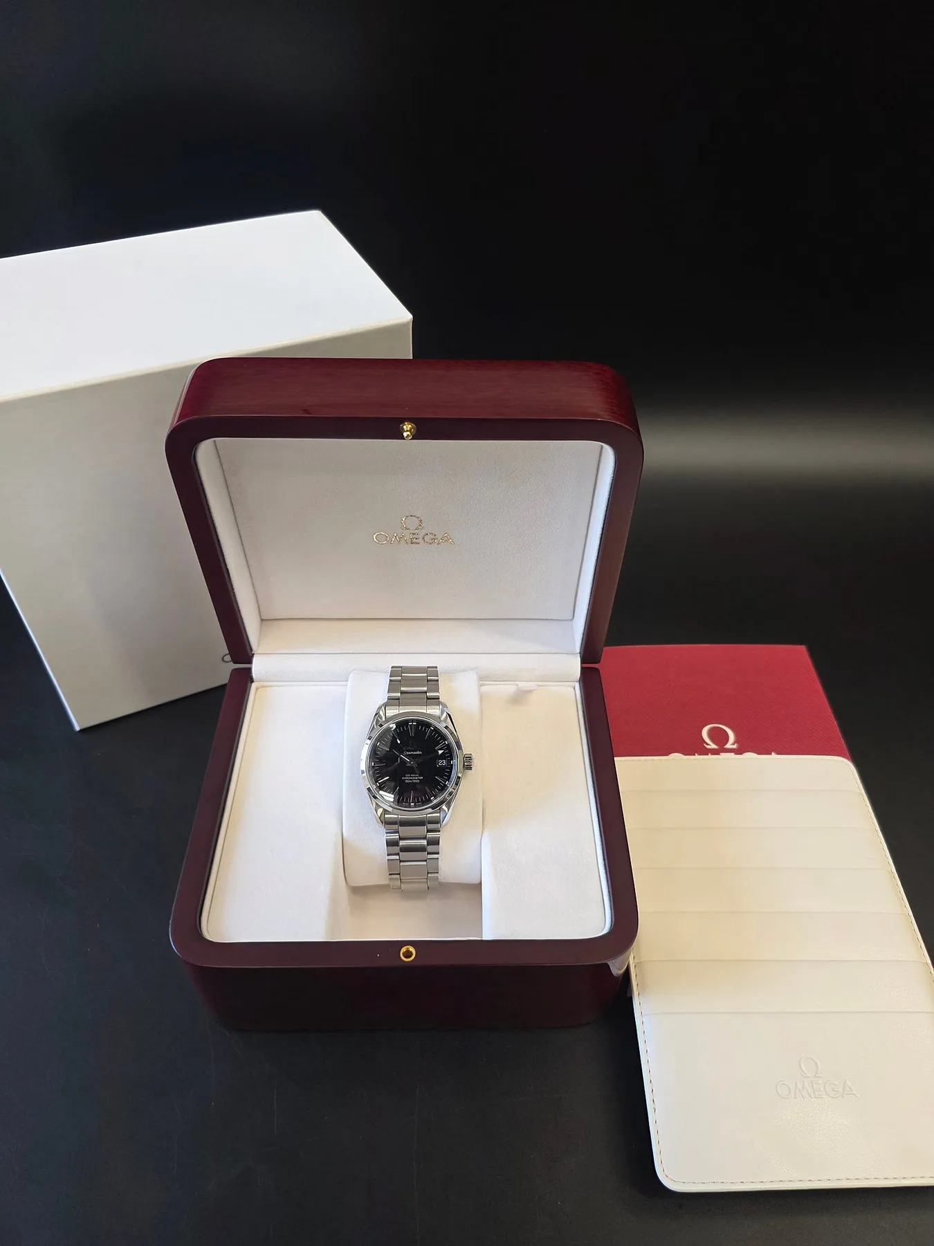 오메가 씨마스터 아쿠아테라 36mm 검판 스틸 오토매틱 사진 3