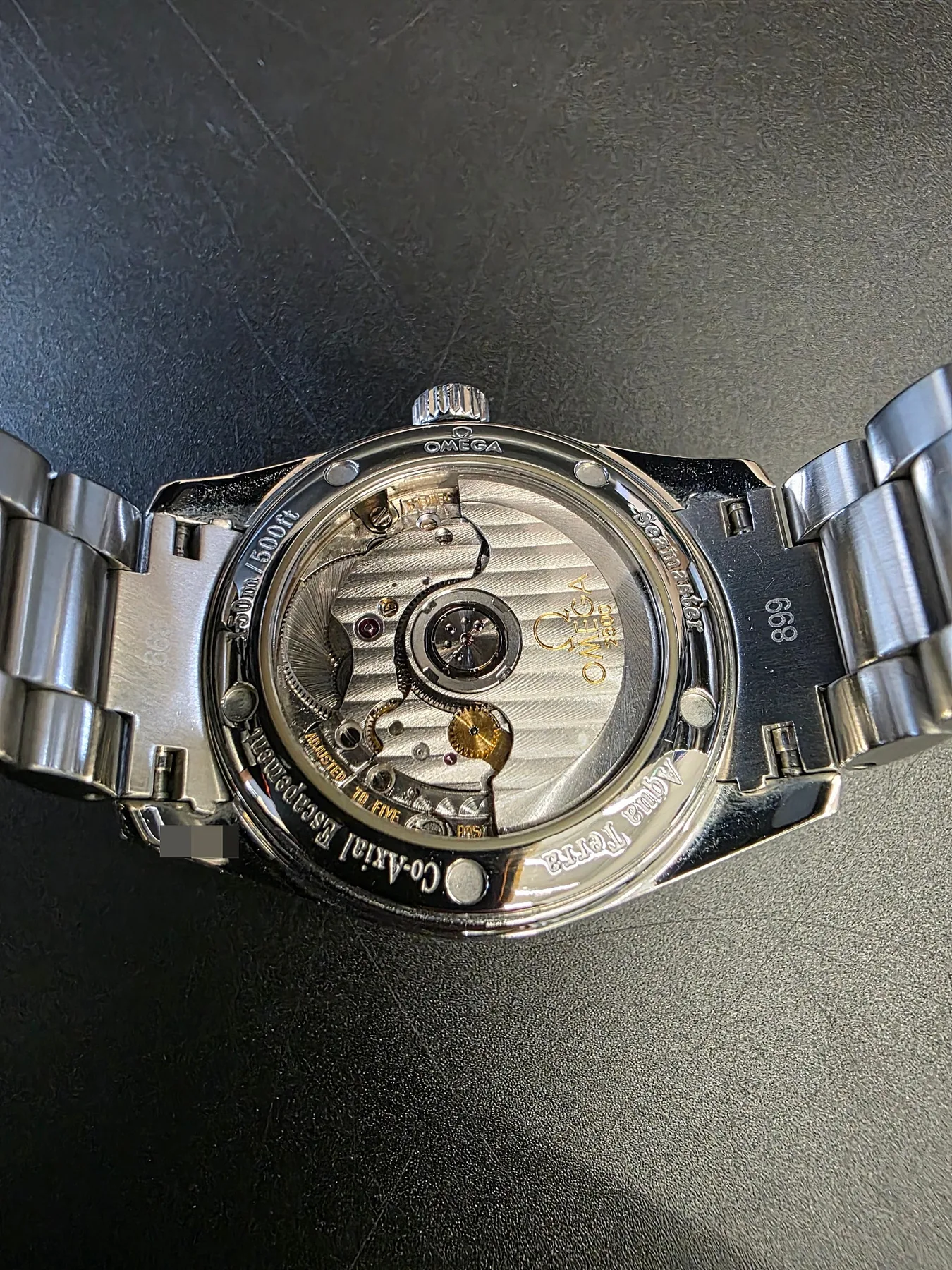 오메가 씨마스터 아쿠아테라 36mm 검판 스틸 오토매틱 사진 8