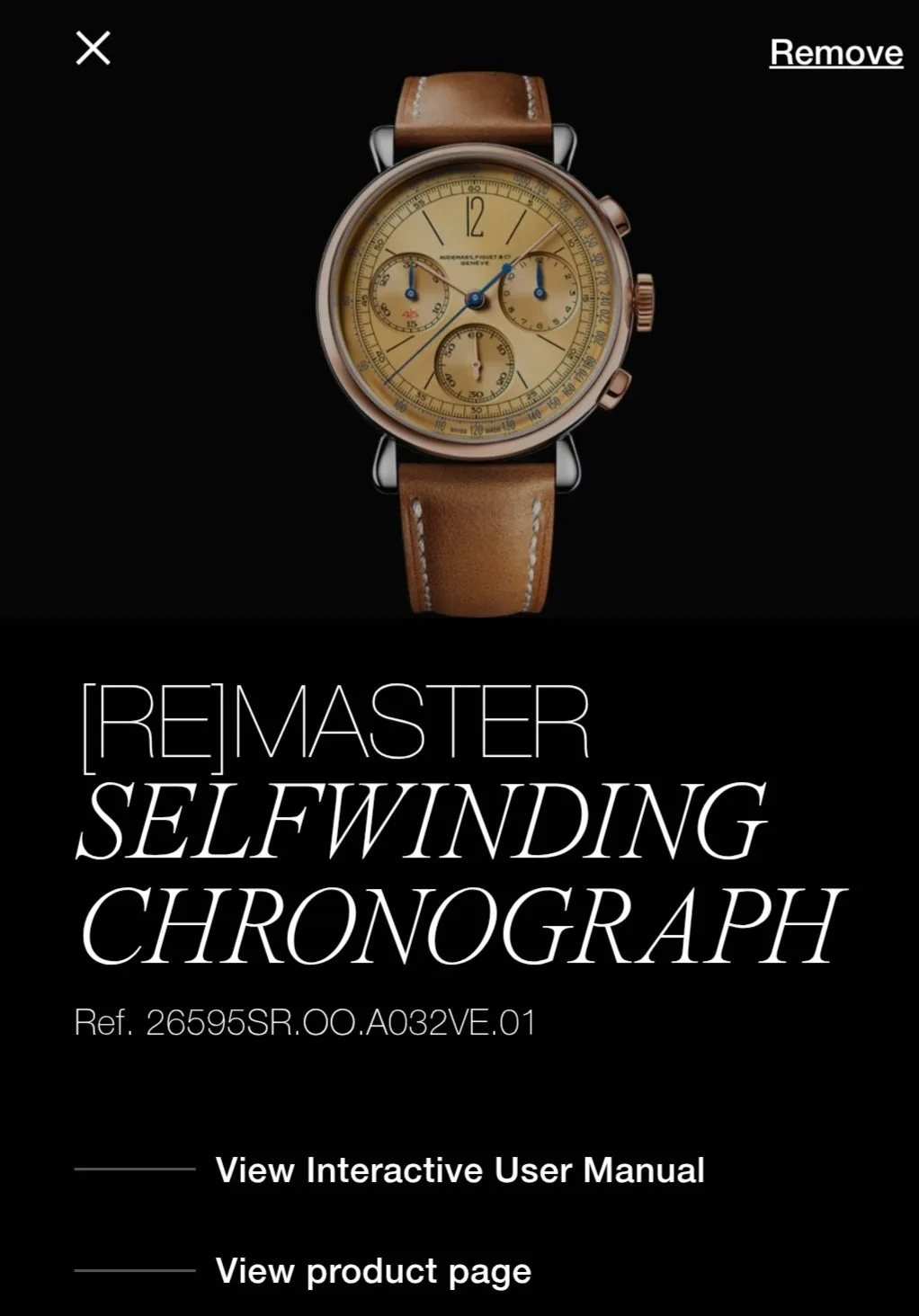 오데마피게 Re[master]01 플라이백 크로노그래프 26595SR 2021 사진 7