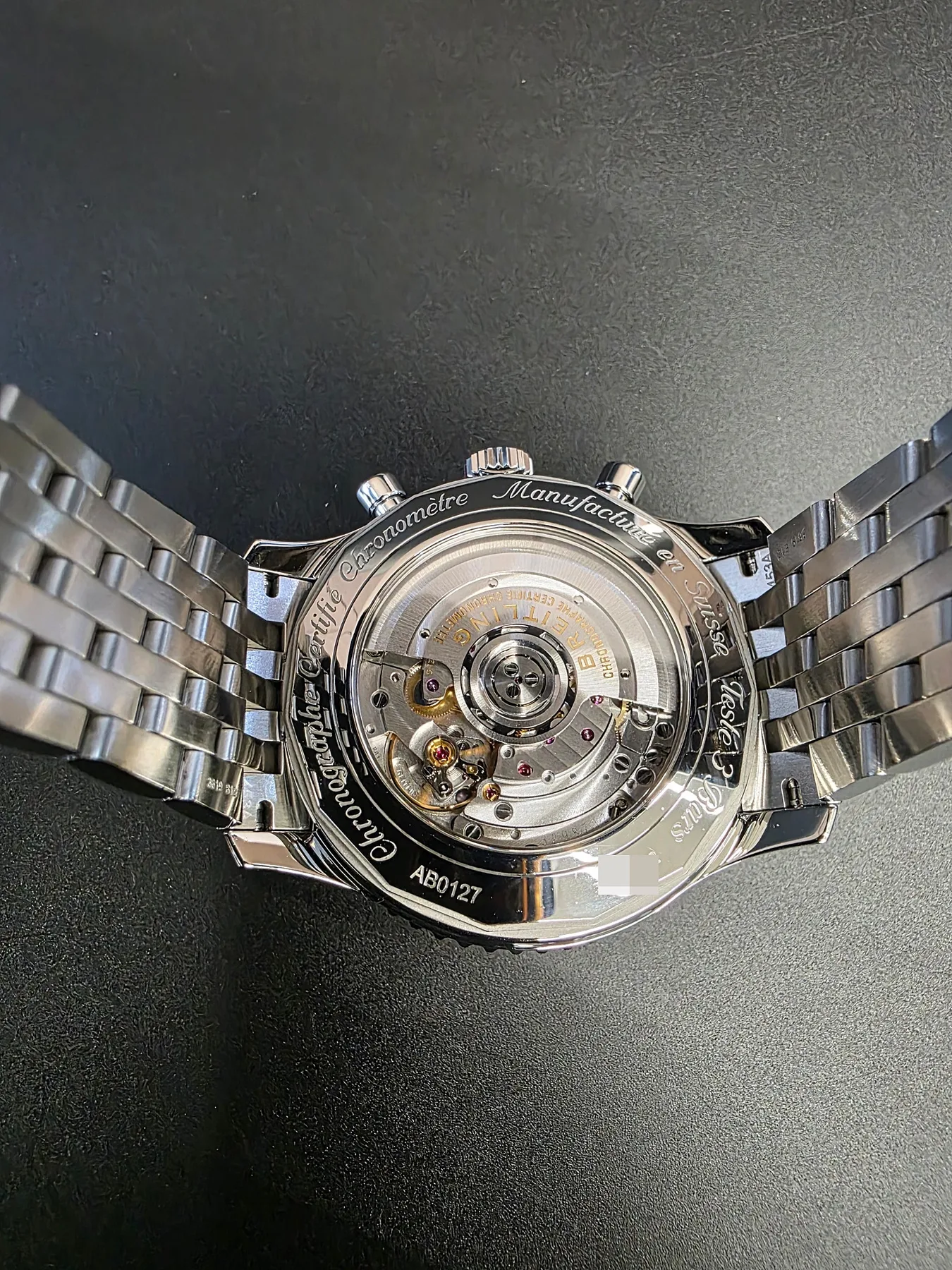 브라이틀링 네비타이머 B01 크로노그래프 46mm 검판 스틸 2021 사진 8