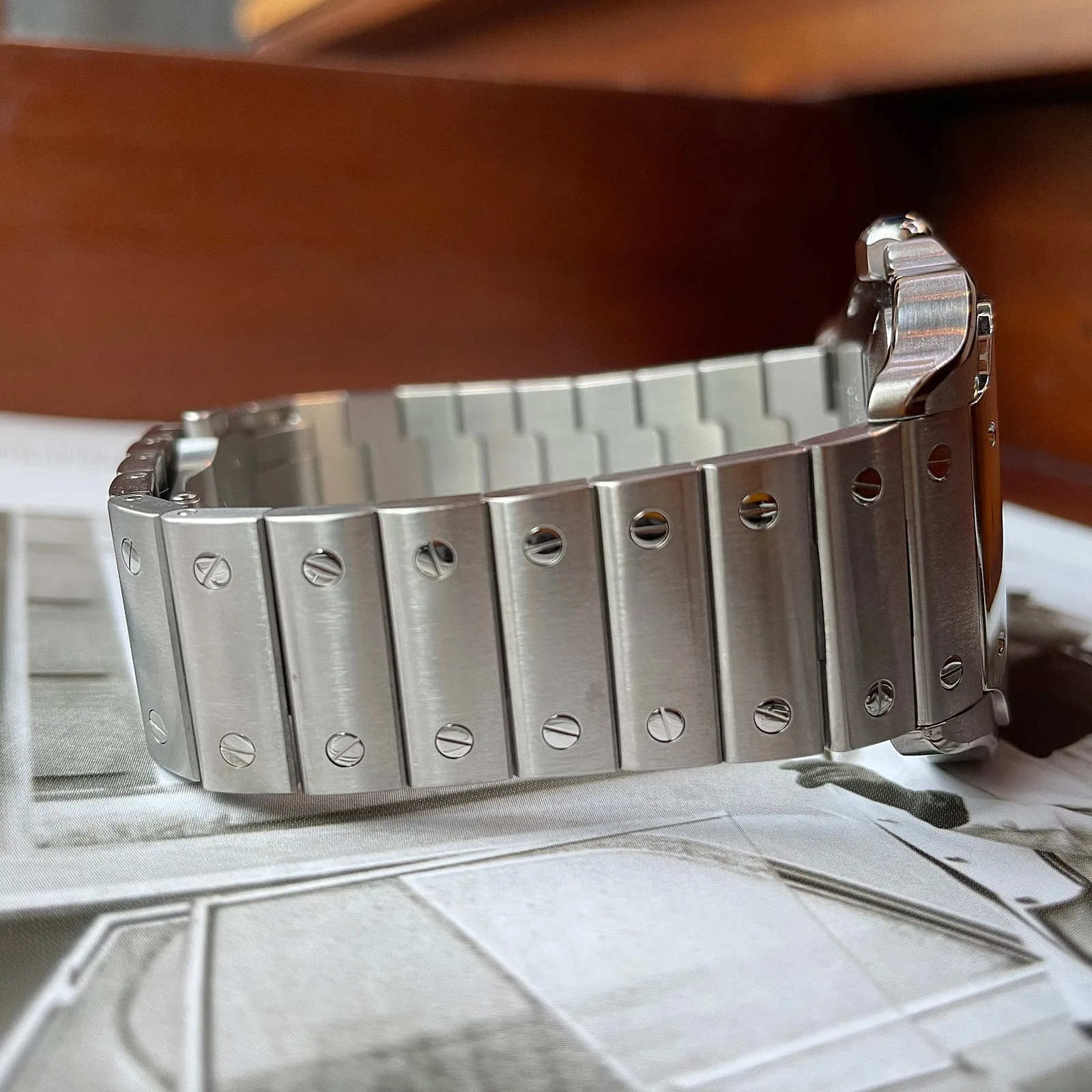 까르띠에 산토스 신형 스틸 라지 오토매틱 40mm 2020 사진 7